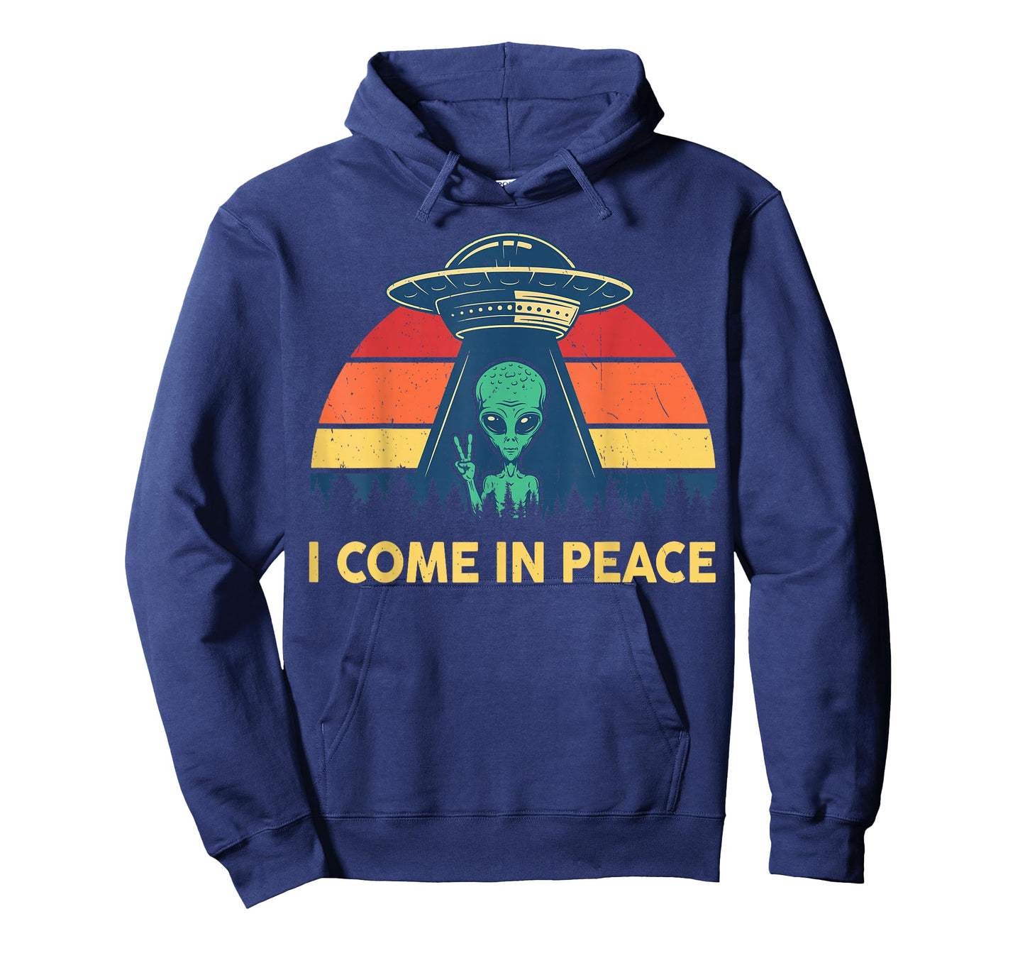 I Come In Peace Retro UFO Abduction Kid Men Women Cute Alien T-Shirt
