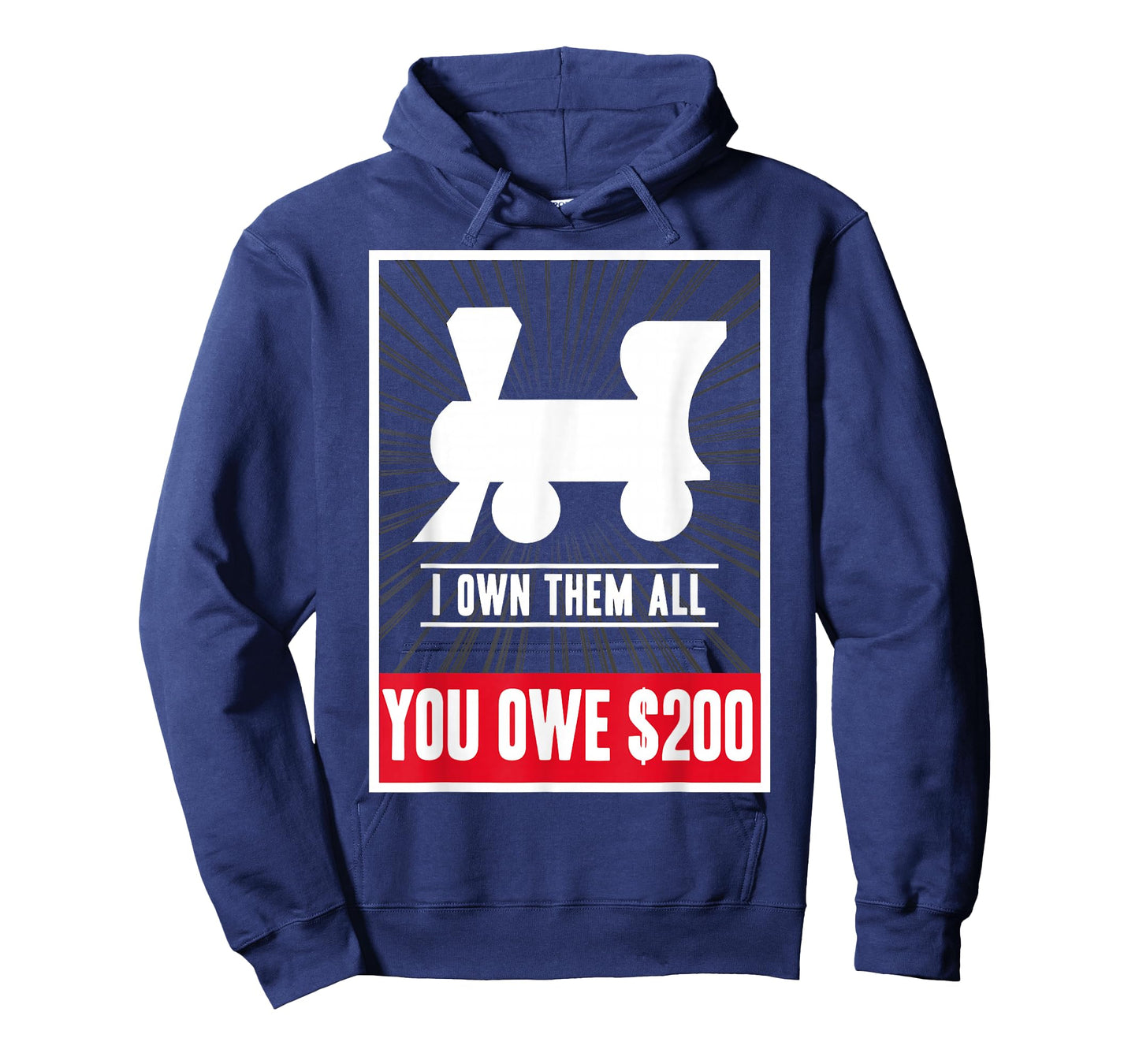 Monopoly Railroads I Own Them All You Owe $200 Logo T-Shirt