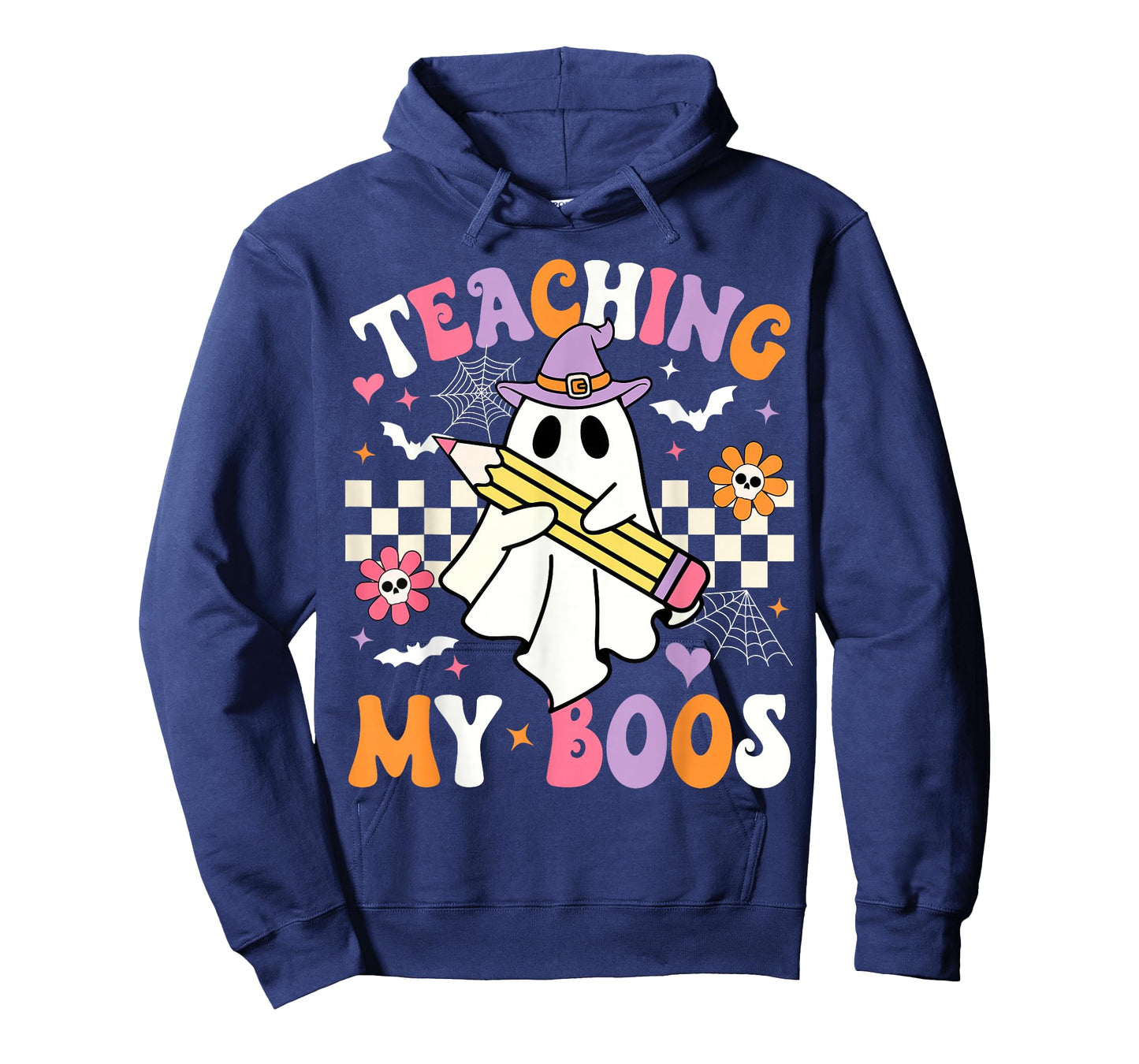 Teaching My Boos Ghost Teacher Cute Groovy Halloween Teacher T-Shirt
