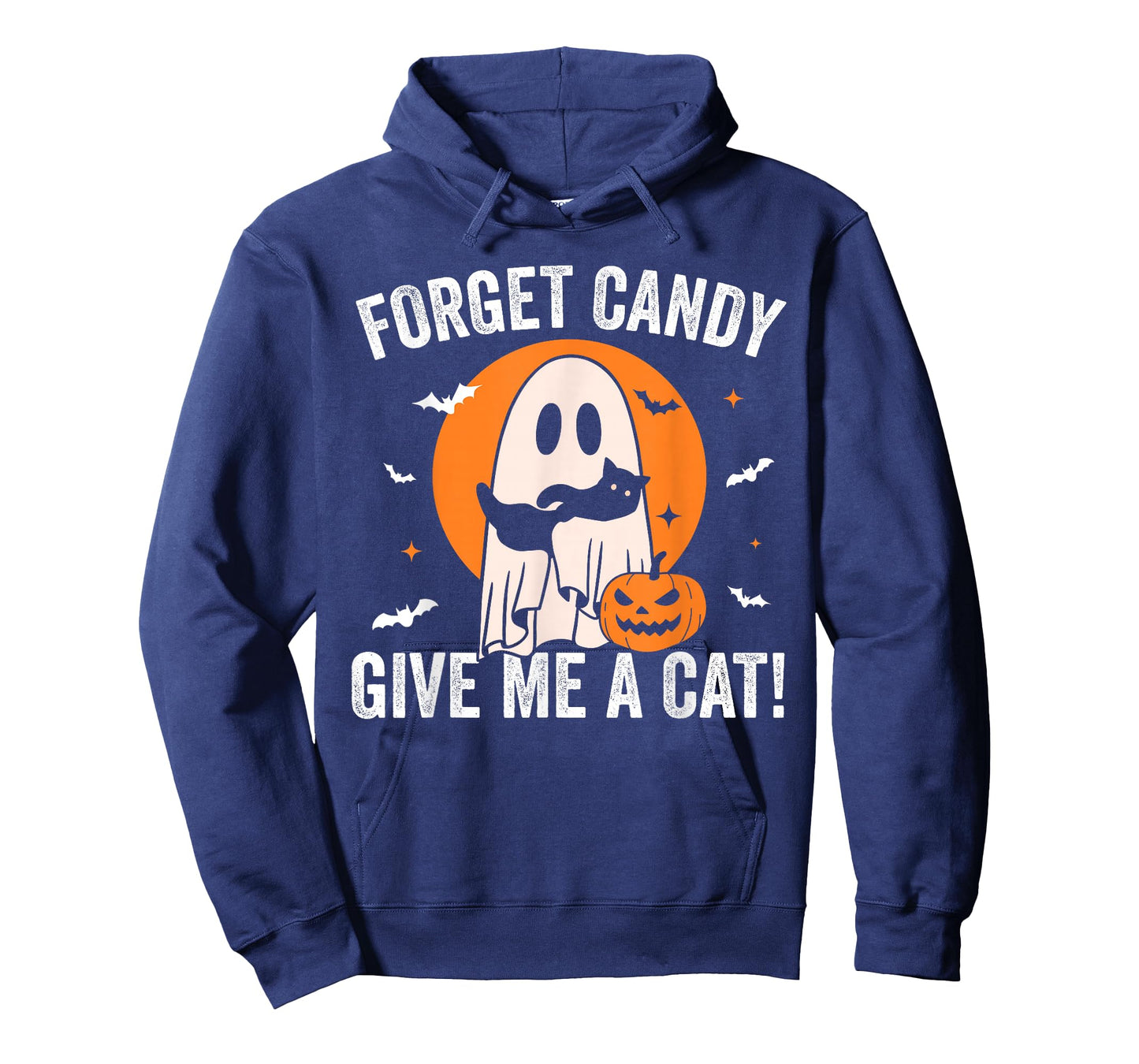 Forget Candy Give Me a Cat - Funny Black Cat Ghost Halloween T-Shirt