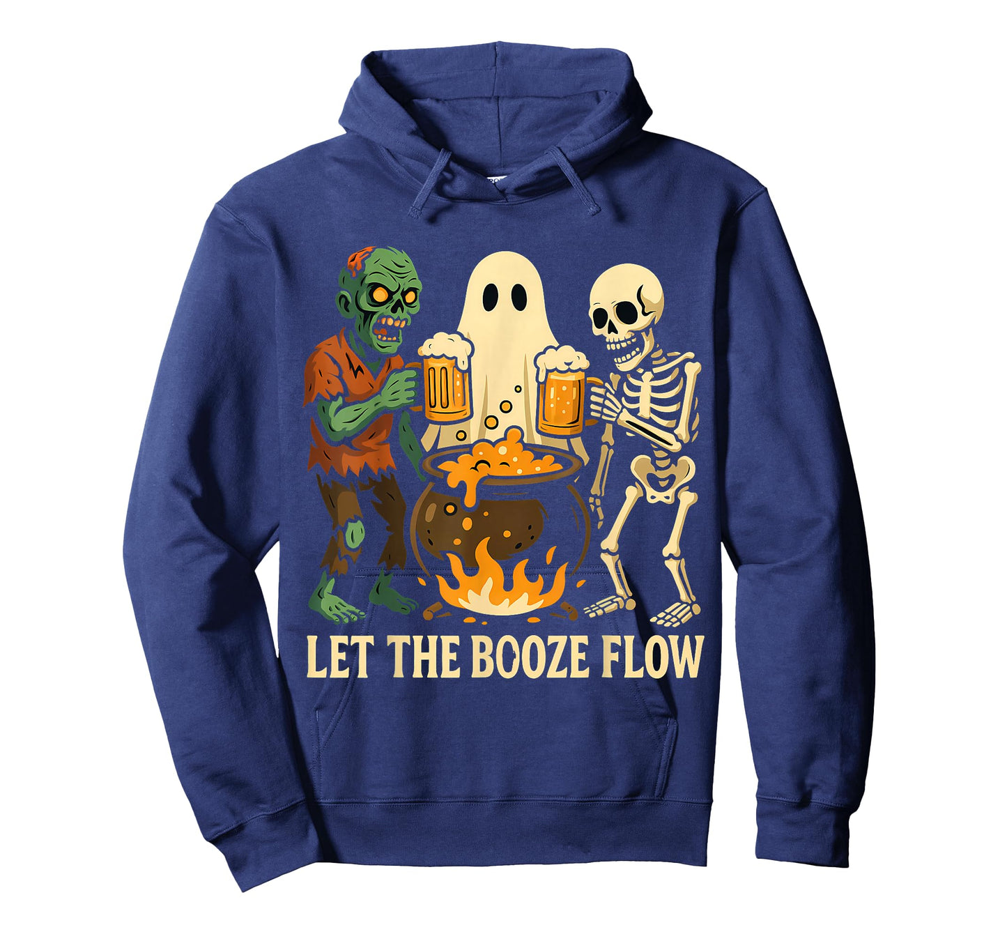 Funny Halloween Zombie Ghost Skeleton Beer Booze T-Shirt