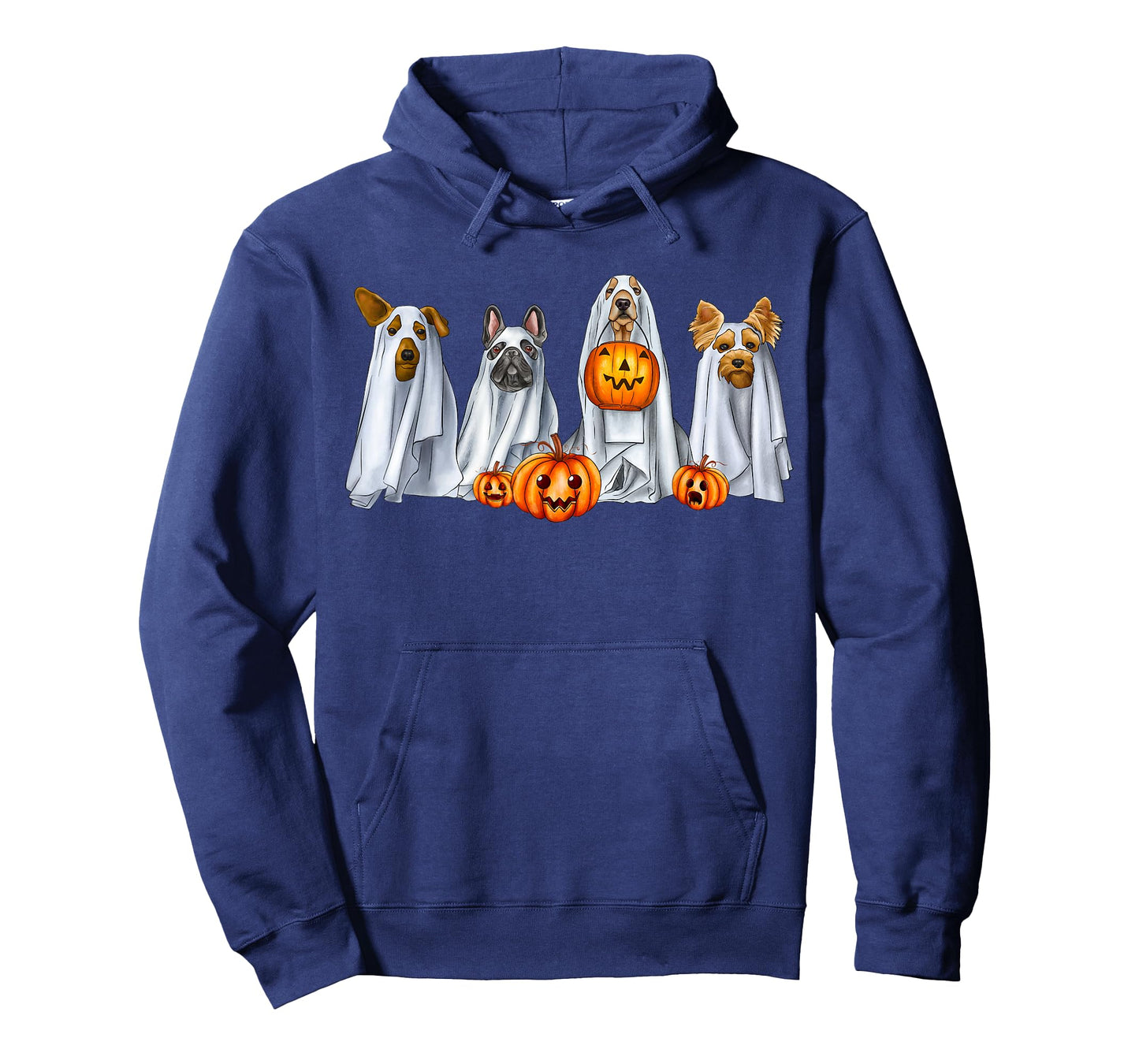 Dog Dressed As Ghost Spooky Season Ghost Dogs Halloween T-Shirt
