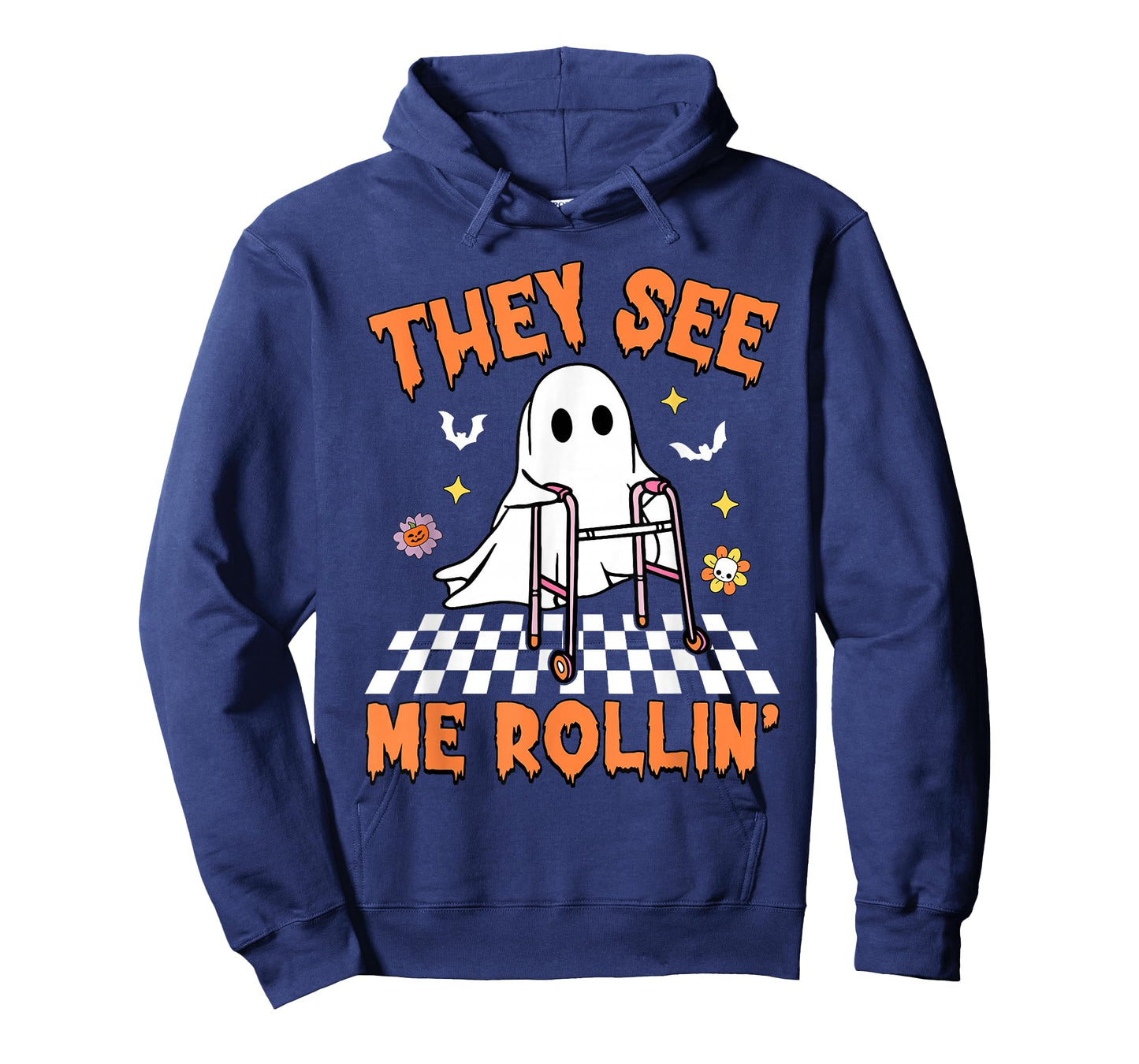 Funny Ghost They See Me Rollin Physical Therapy Halloween T-Shirt