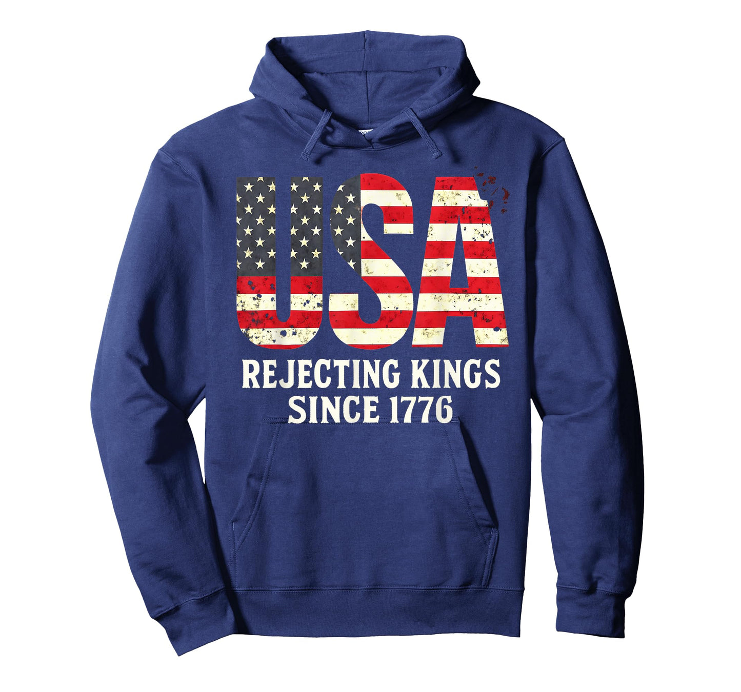 Rejecting Kings Since 1776, Patriotic USA Flag 4th of July T-Shirt