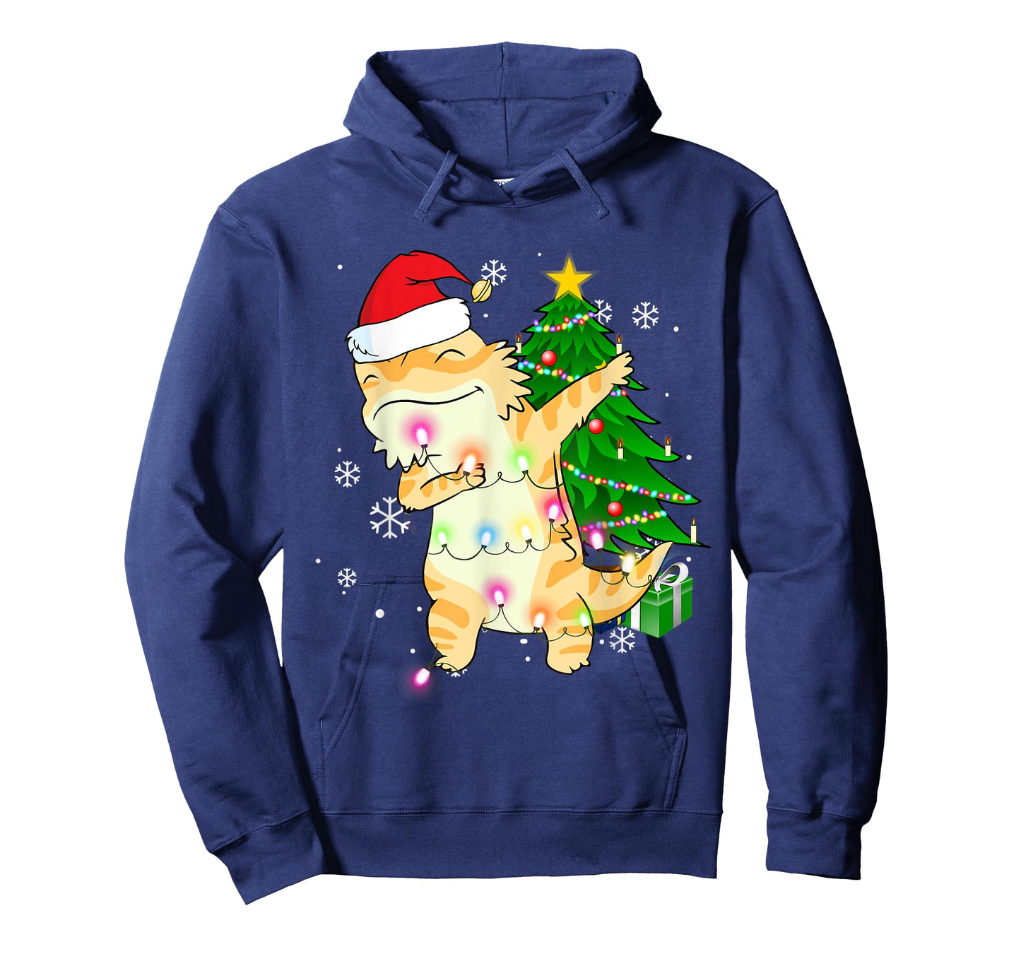 Dabbing Bearded Dragon Christmas Costume Cute Youth Kids T-Shirt
