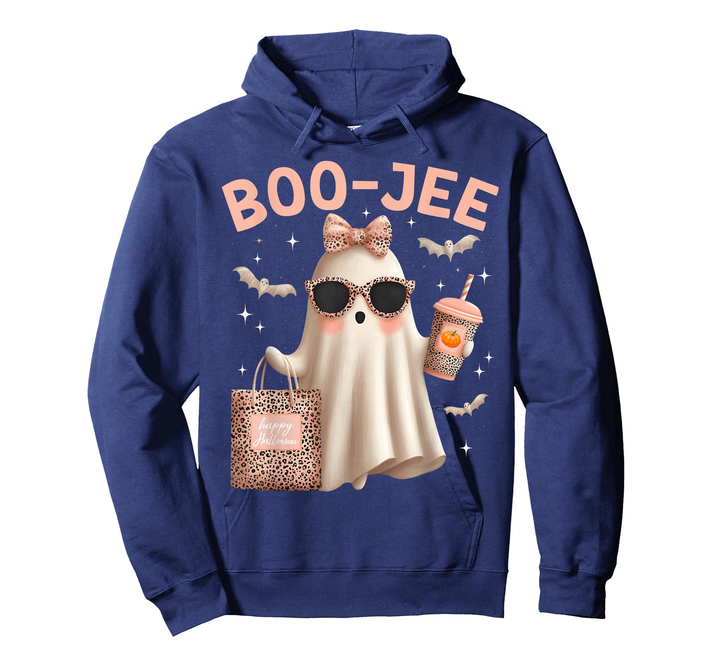 Coquette Leopard Ghost Coffee Boo-JEE Boujee Ghost Halloween T-Shirt