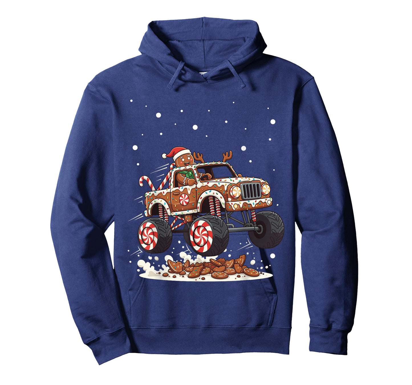 Monster Trucks Gingerbread Man Christmas Cookie Crush T-Shirt