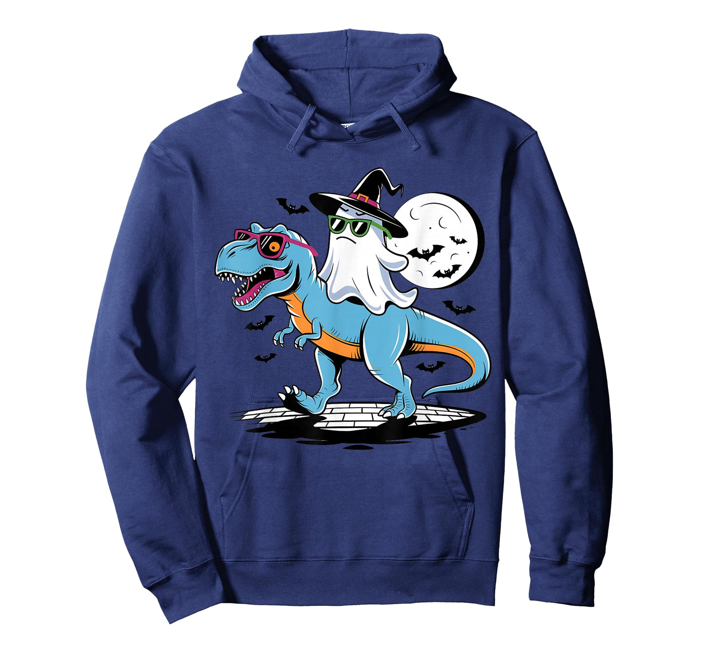 Cute Dinosaur T rex and Ghost for Halloween T-Shirt