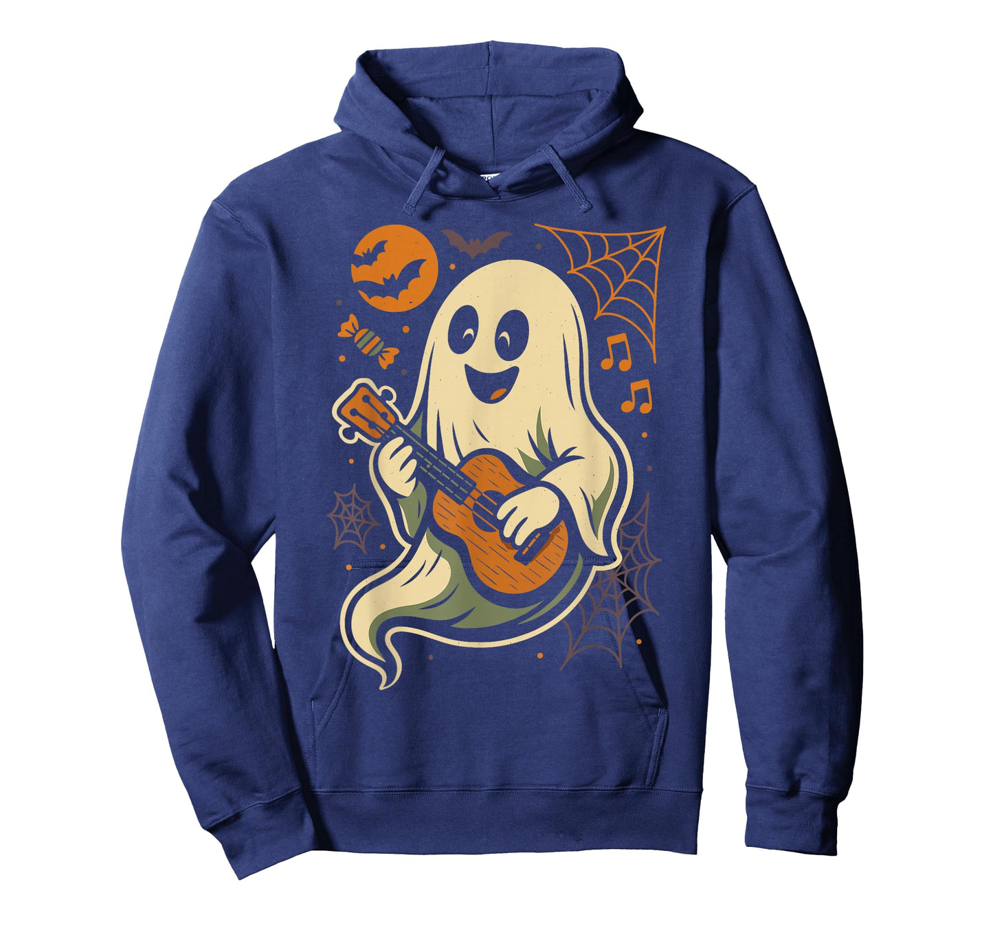 Hawaiian Ukulele Uke Halloween Ghost T-Shirt