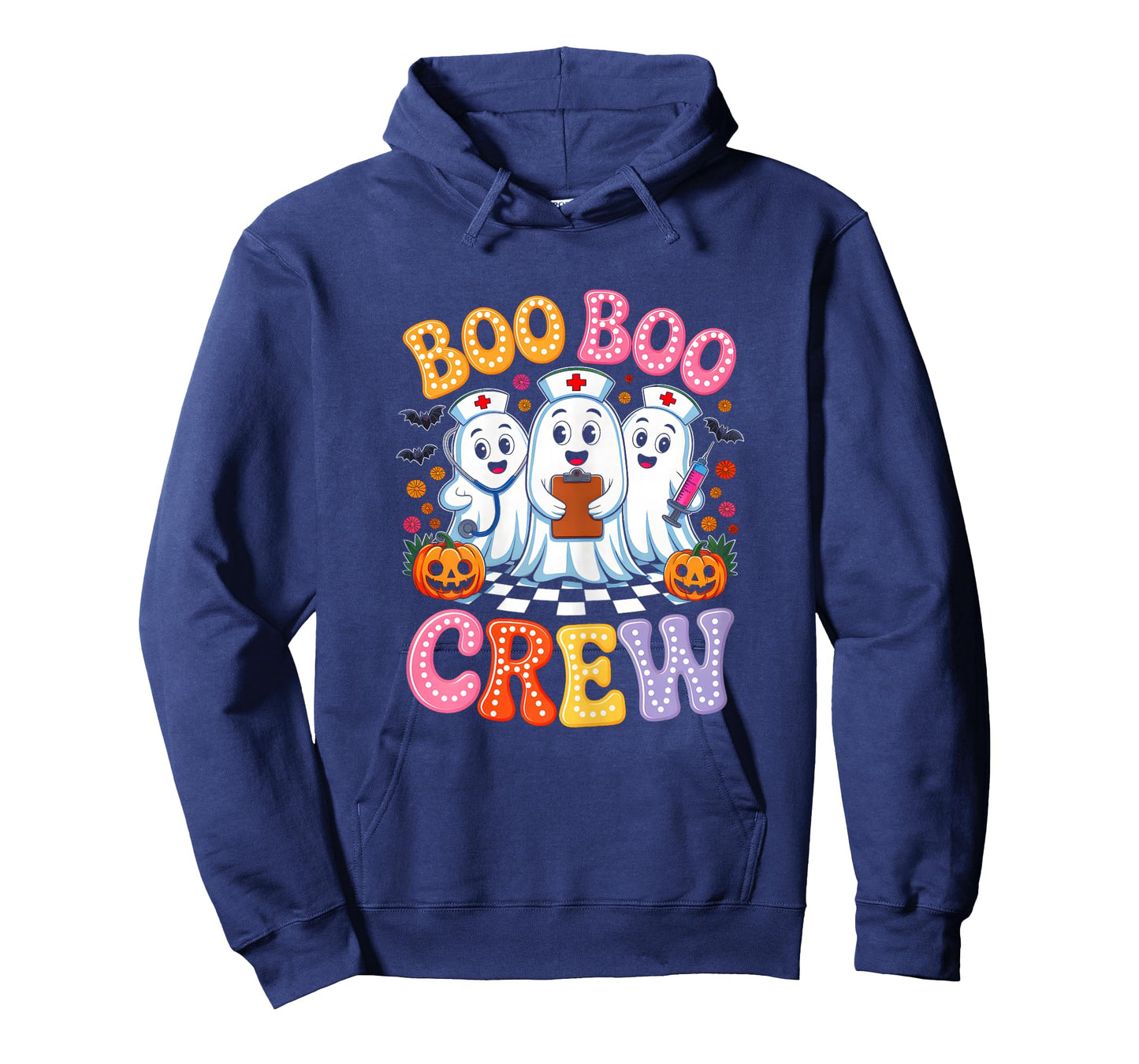Groovy Boo Boo Crew Funny Halloween Ghost for Nurse Women T-Shirt