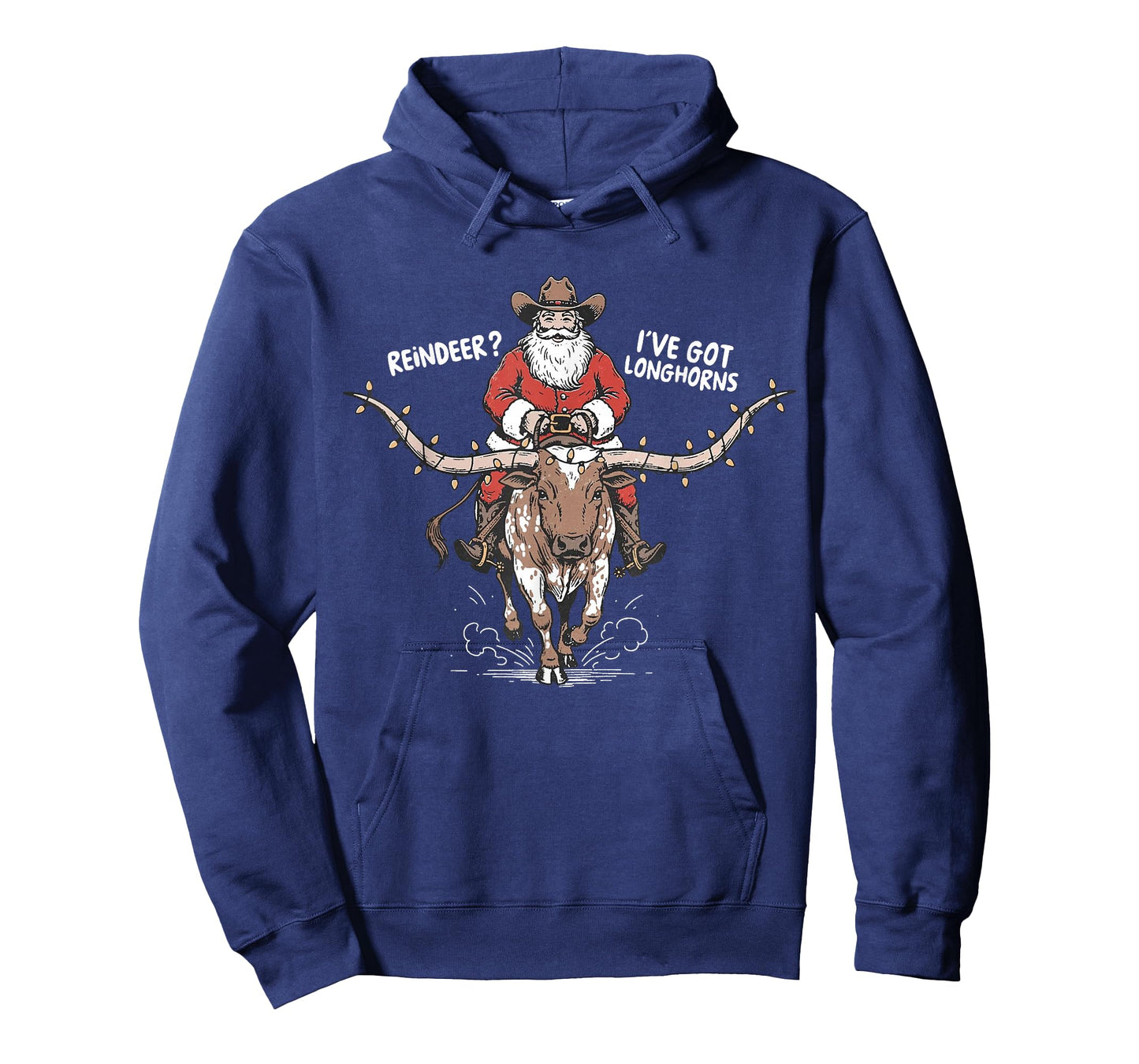 Retro Cowboy Santa Claus Reindeer? I've Got Longhorns Cow T-Shirt
