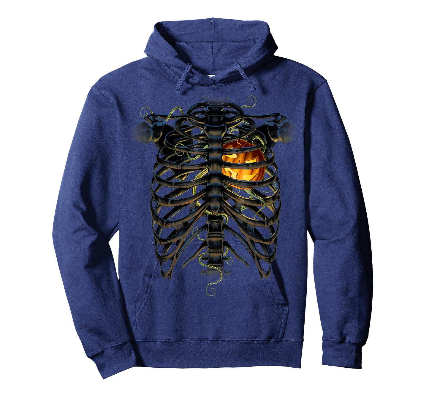 Halloween Skeleton Rib Cage Pumpkin Heart T-Shirt