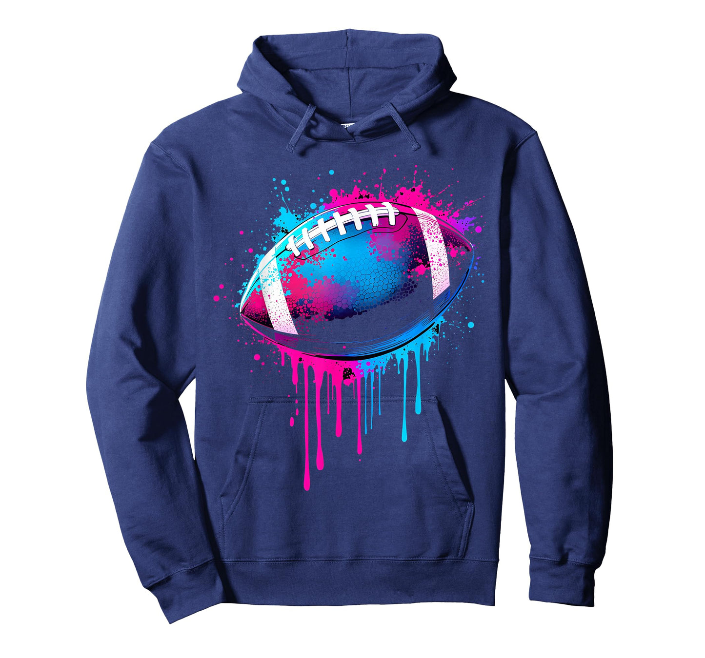 Football Drip For Boys Tie Dye Colorful Football Game Day T-Shirt