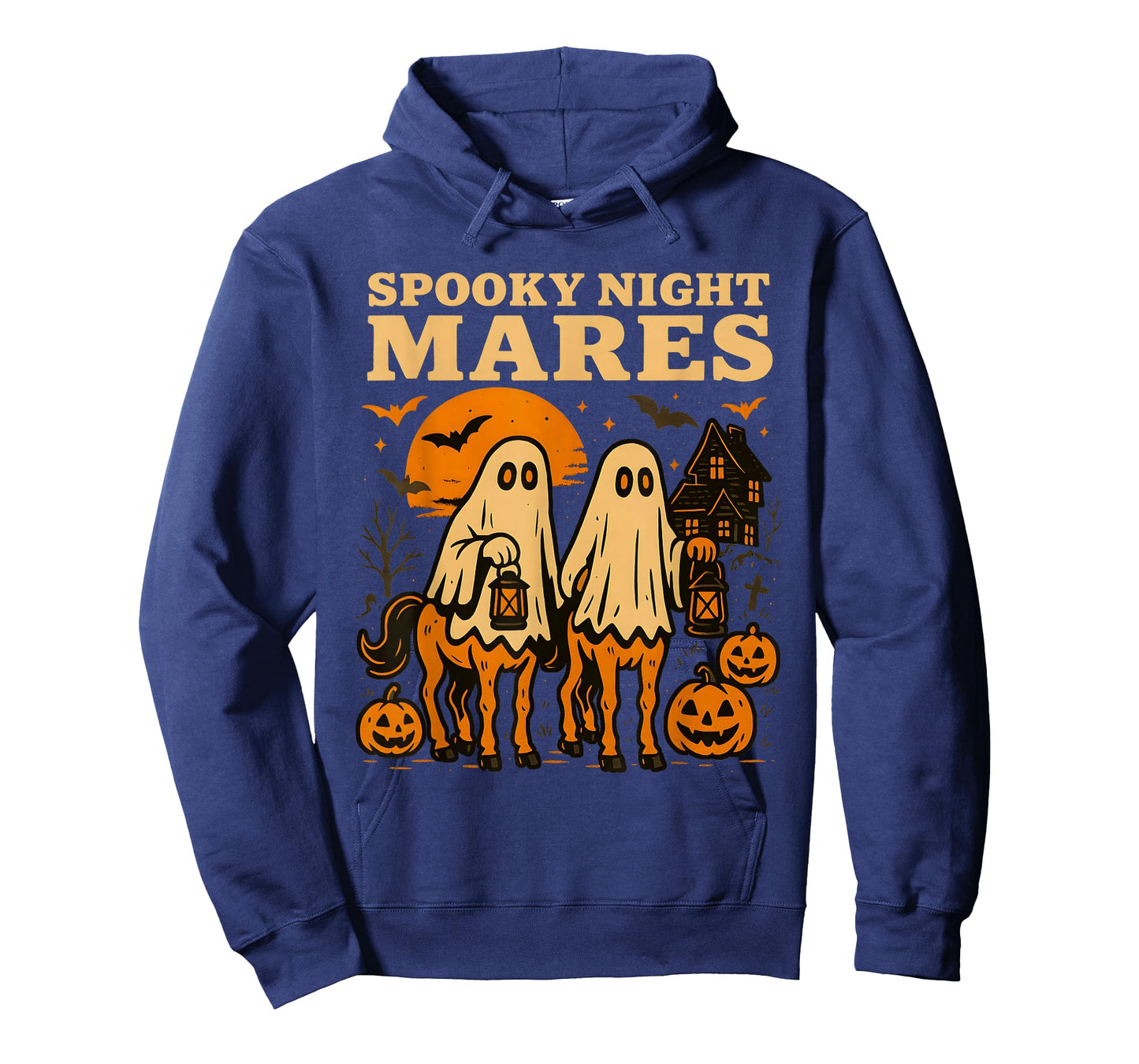 Spooky Night Mares Horse Ghost Halloween Funny Costume T-Shirt