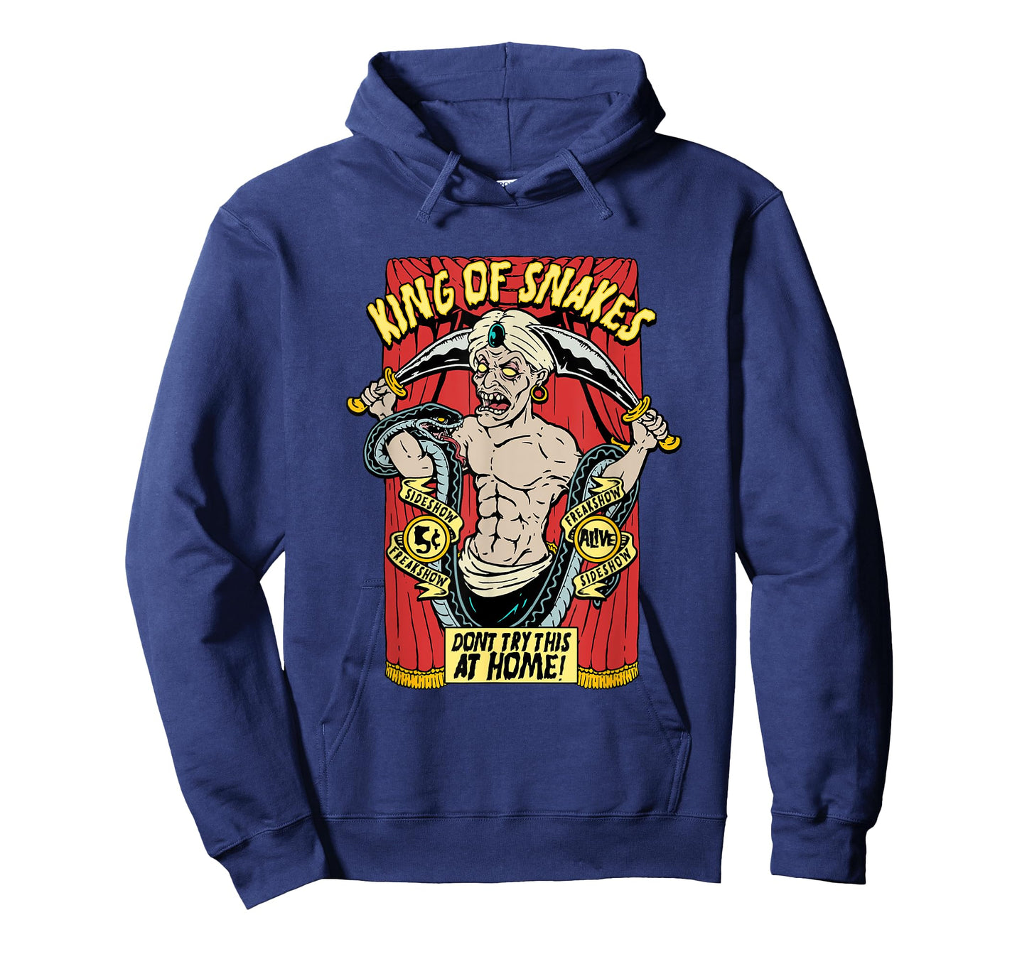Snake Charmer King of Snakes Carnival Sideshow Circus Freak T-Shirt