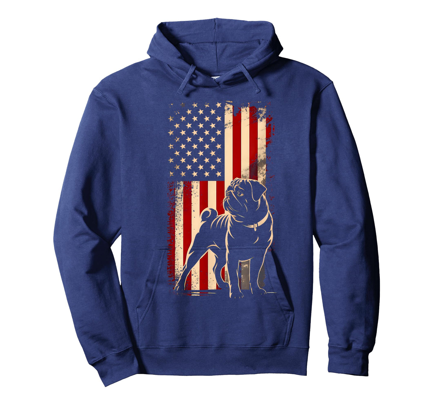 Pug American US Flag 4th Of July Patriot Dog Lover Men Women T-Shirt