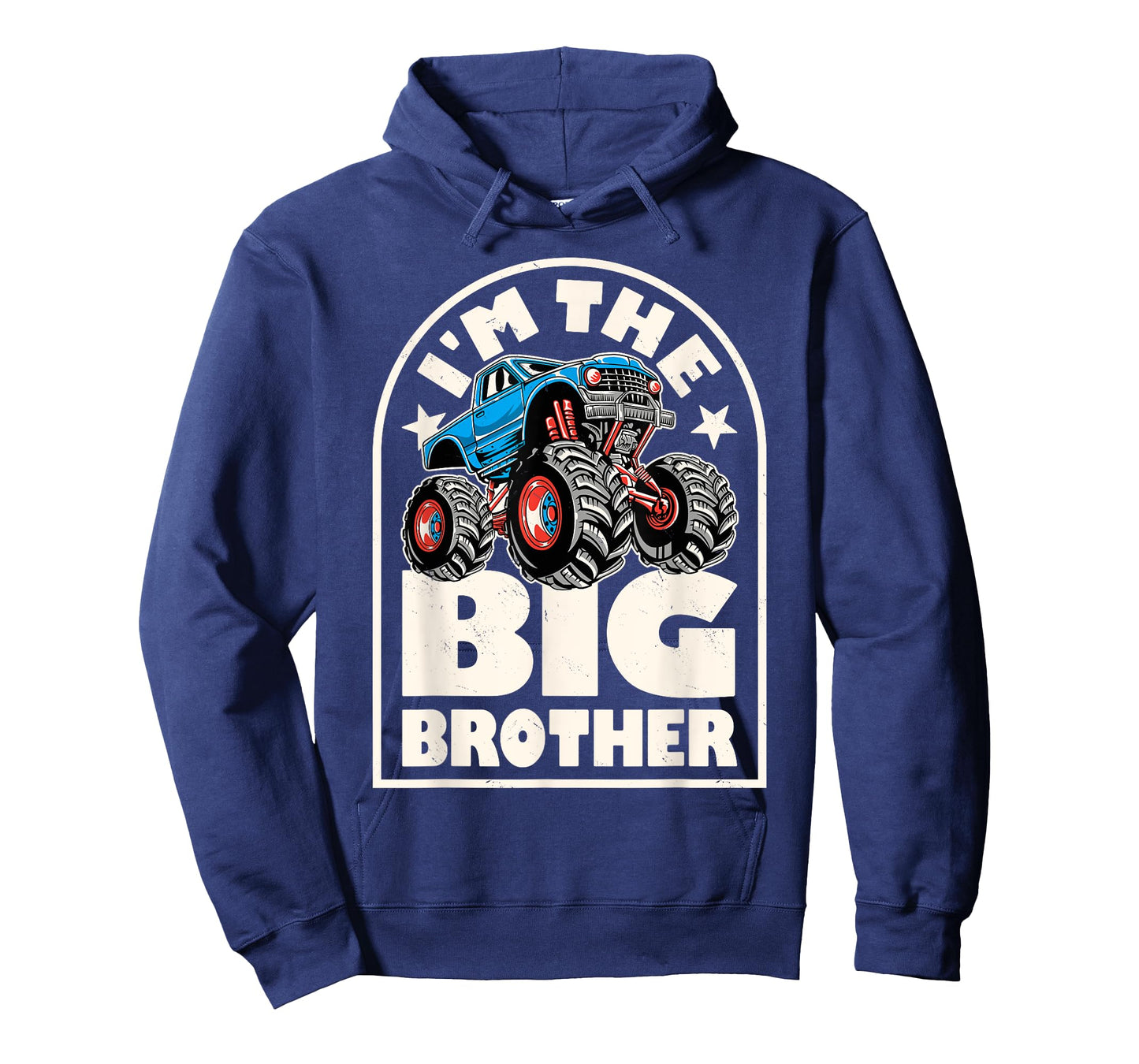 Monster Truck Brother Big Bro Family Matching Retro Racing T-Shirt
