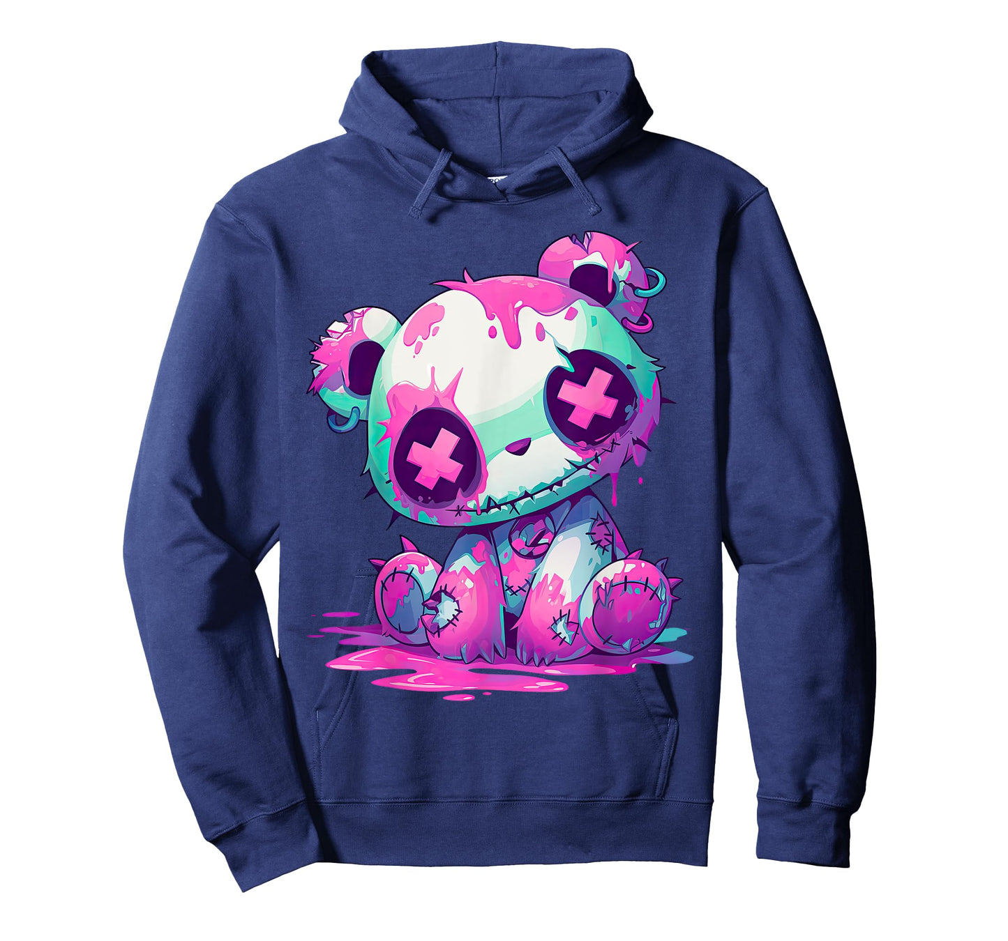 Kawaii Pastel Goth Creepy Cute Pink Zombie Panda T-Shirt