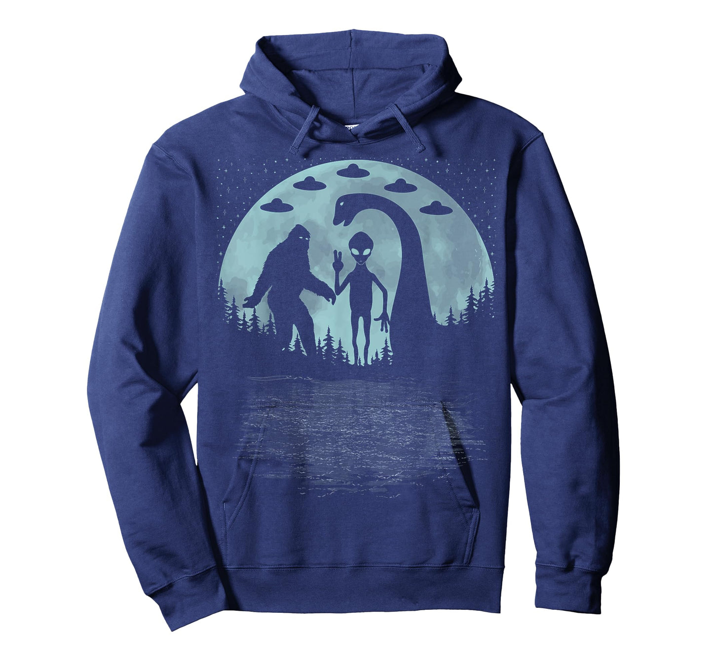 Bigfoot Loch Ness Monster Sasquatch Ufo Nessie And Aliens T-Shirt