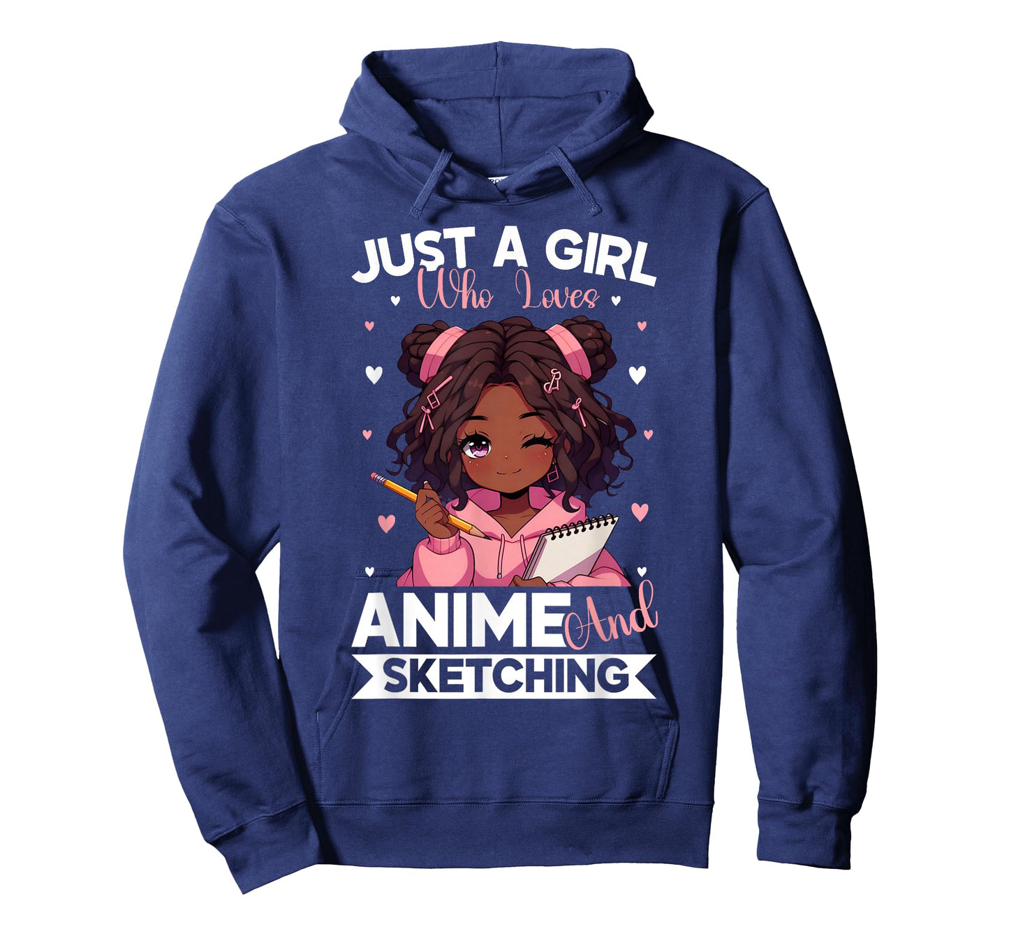 Just A Girl Who Loves Anime and Sketching Afro Anime Merch T-Shirt