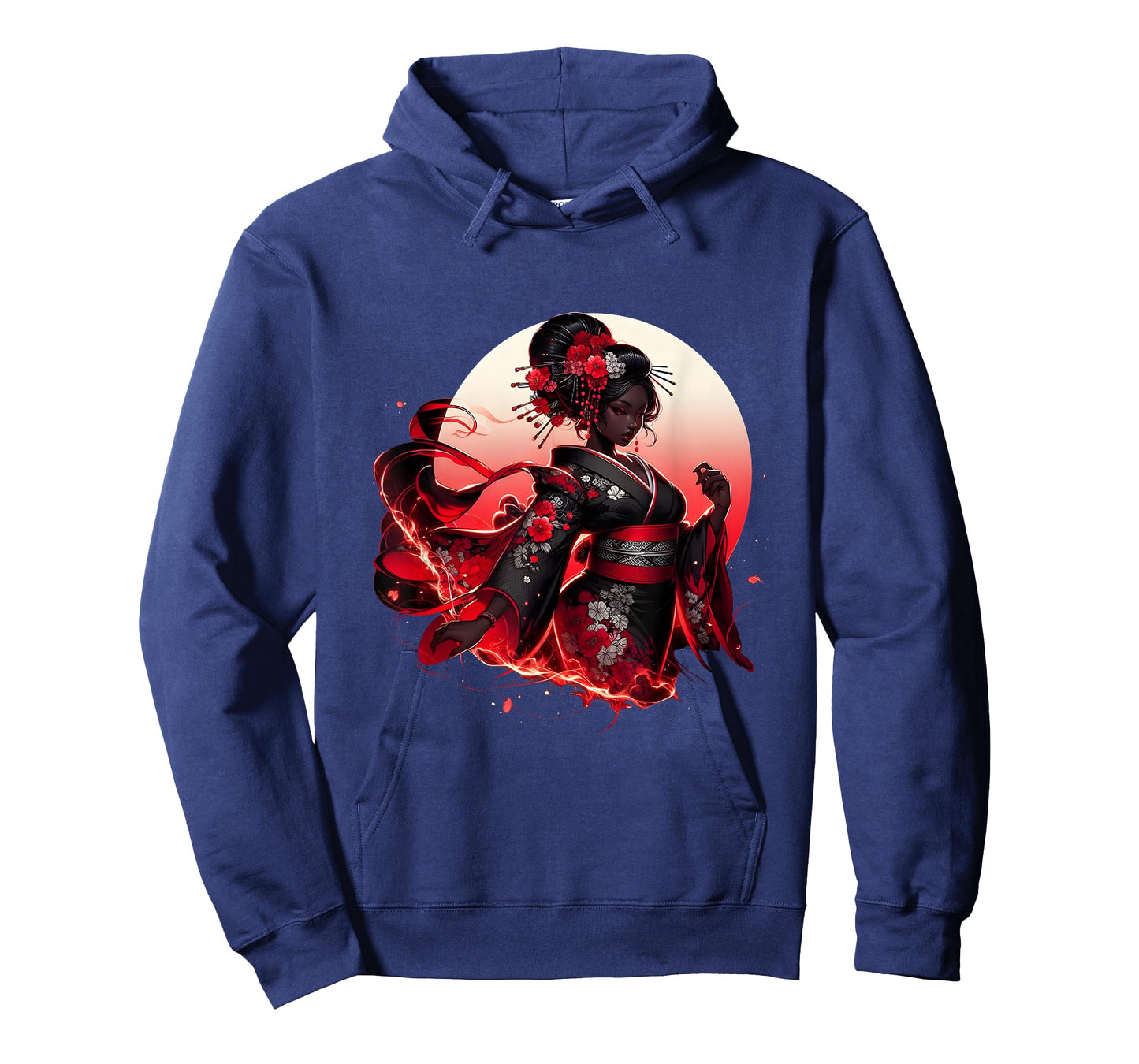 Black Woman Black Cat Women Japanese Anime Samurai Girl T-Shirt