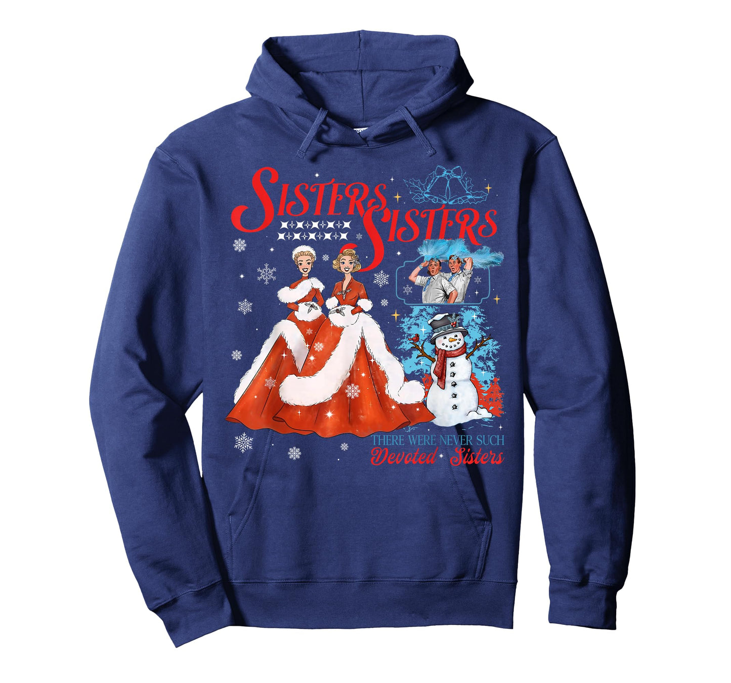 Devoted Sisters Merry Christmas White Xmas Snowflake Holiday T-Shirt
