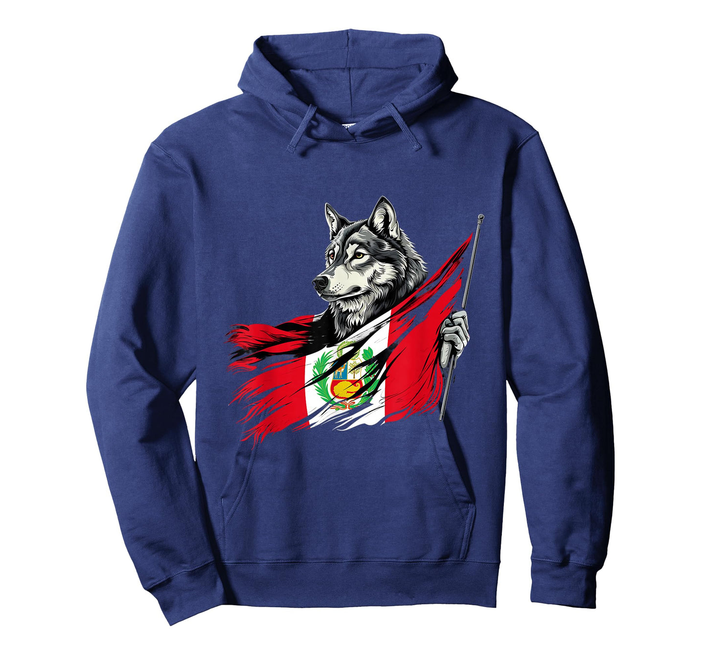 Peru Peruvian Pride Wolf Peruvian Roots Peruvian Flag T-Shirt