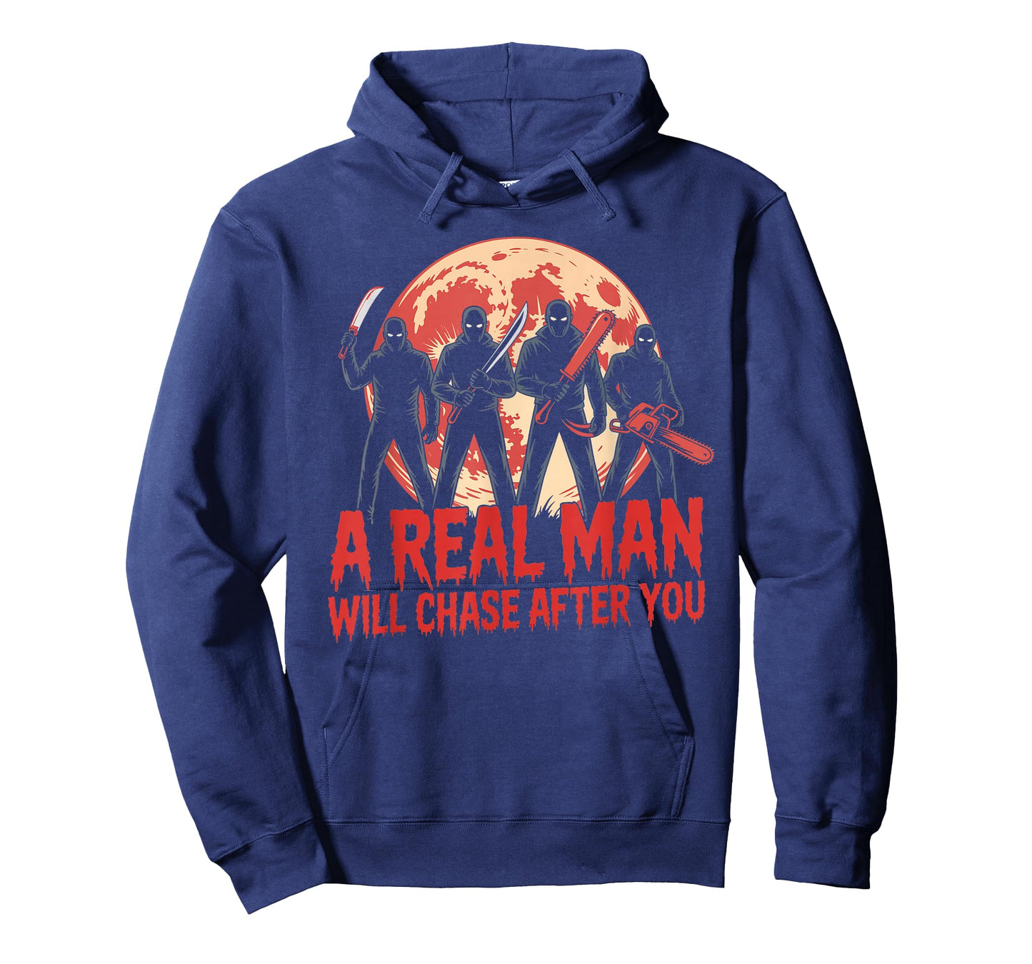 Vintage Real Man Will Chase After You Halloween Character T-Shirt