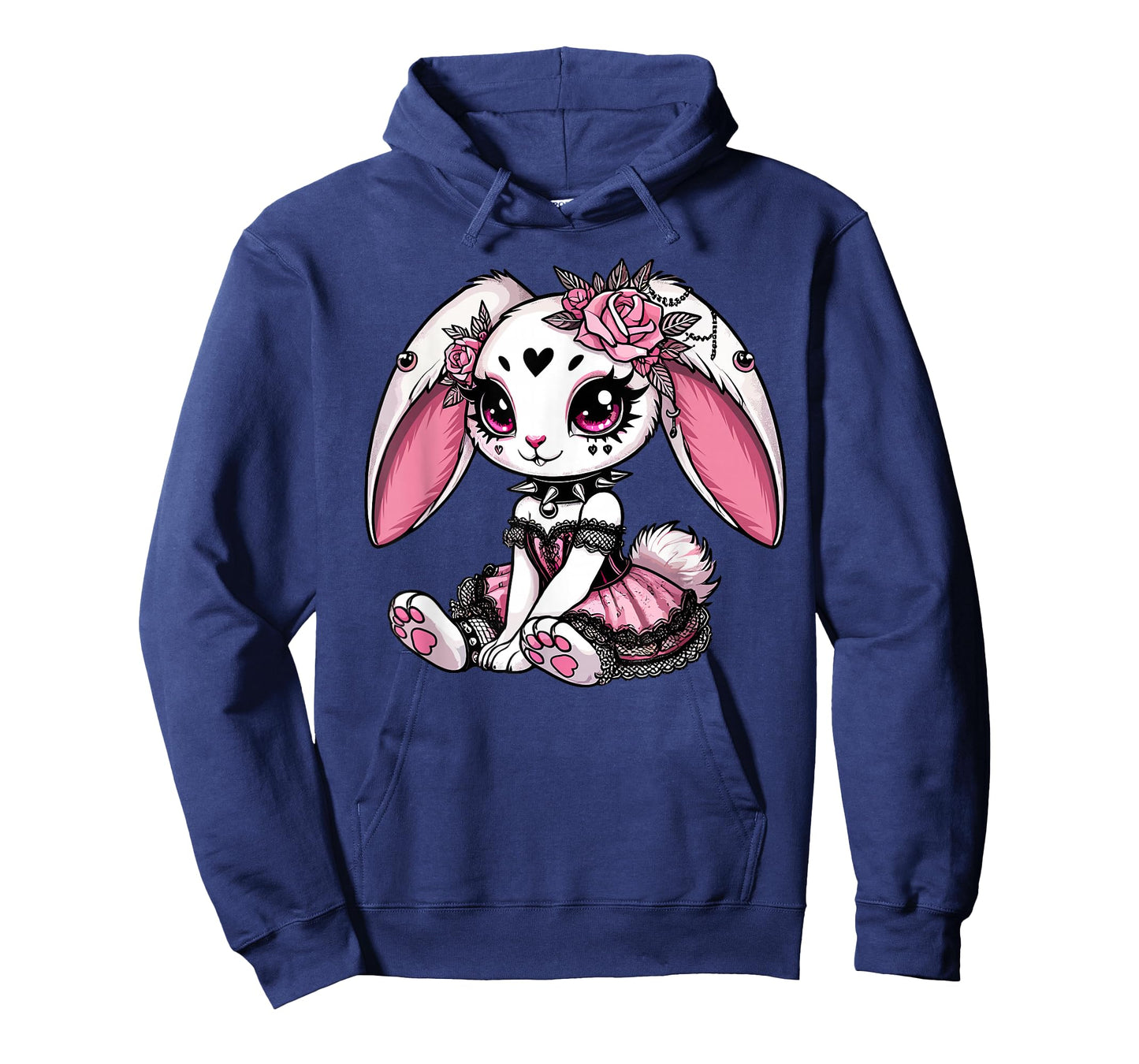 Gothic Bunny with Lace Corset and Roses T-Shirt