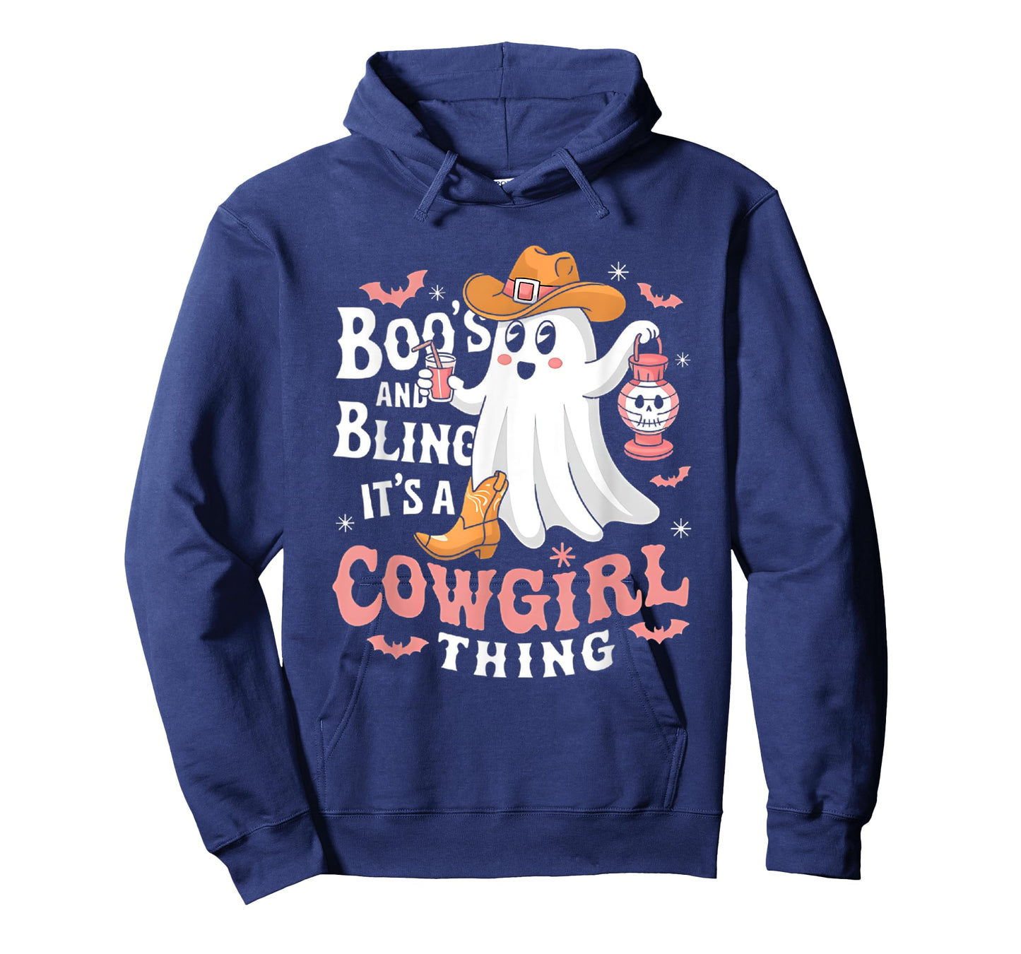 Boos and bling its a cowgirl thing halloween rodeo ghost T-Shirt