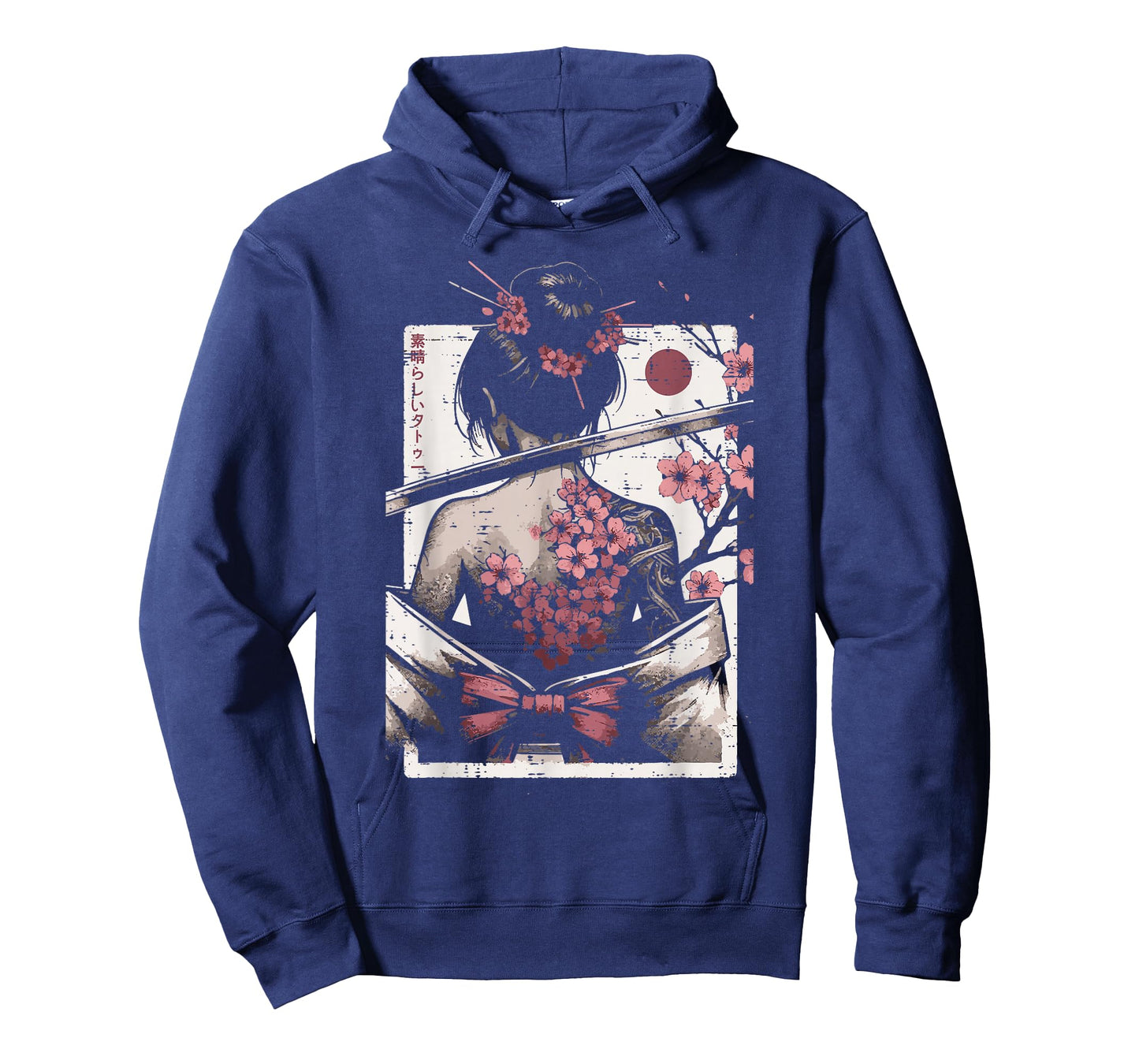 Japanese Woman Cherry Blossom Tattoo Art Geisha Women Men T-Shirt