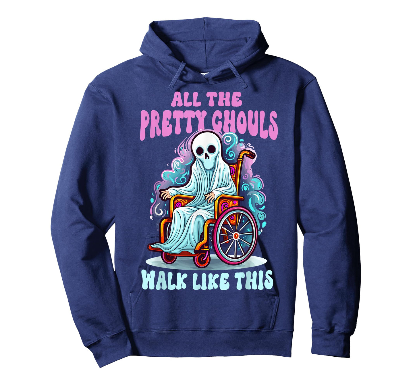 Halloween Wheelchair Costume Handicap Joke Ghouls Walk Like T-Shirt