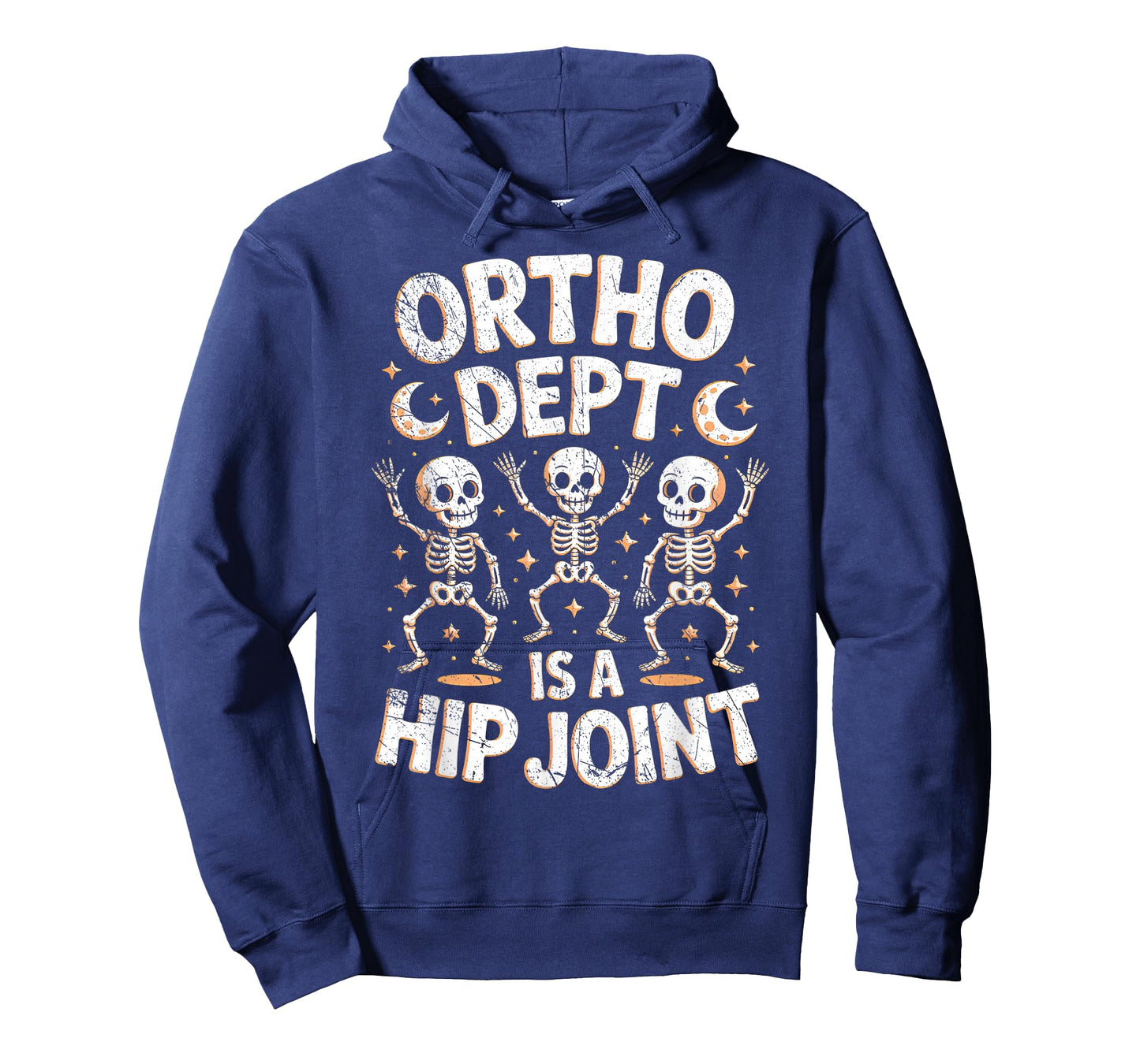 Retro Halloween Nurse Ortho Dept is A Hip Joint Skeleton T-Shirt