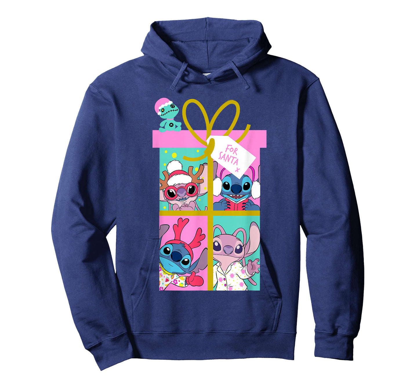 Disney Lilo & Stitch Christmas Angel & Stitch Gift For Santa T-Shirt