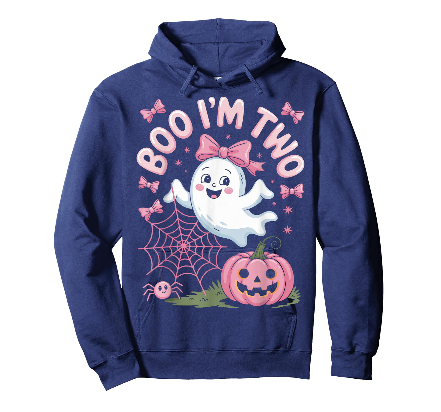 Boo I'm Two Second Birthday Halloween Ghost Pumpkin Kids T-Shirt