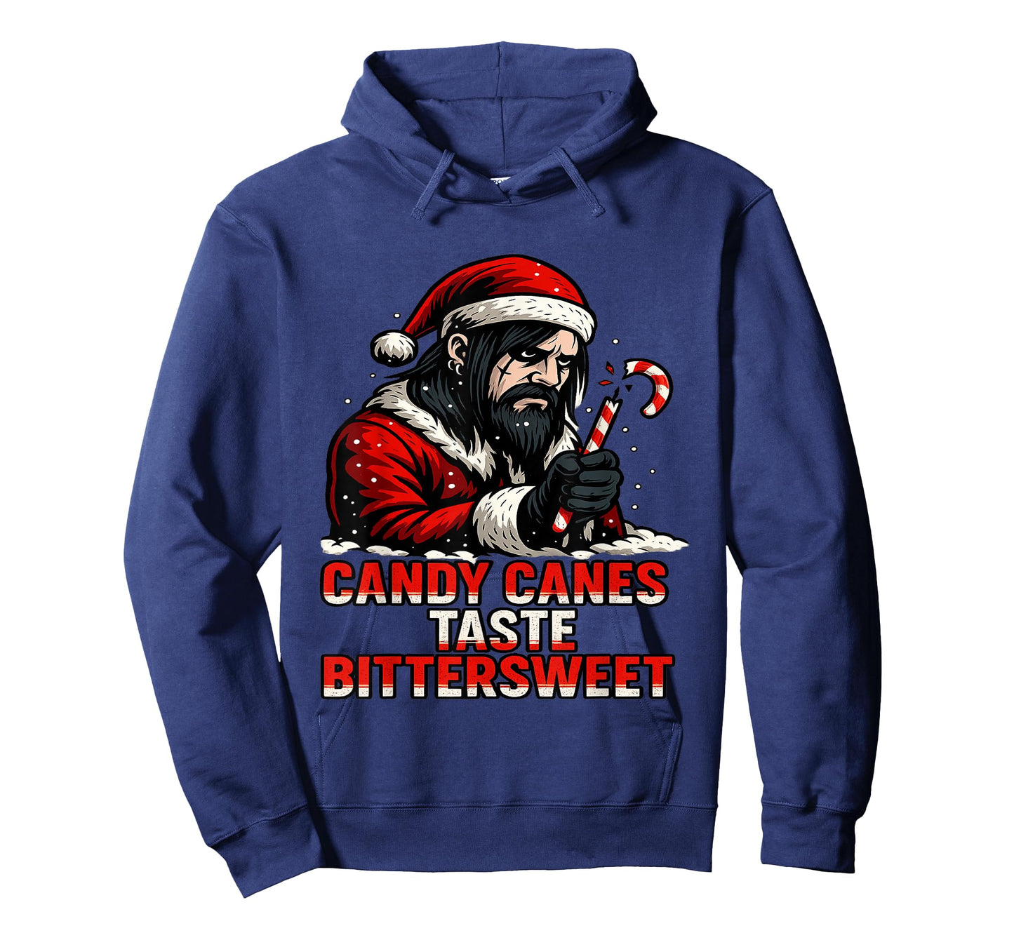Candy Canes Taste Bittersweet Emo Santa Holiday Tears T-Shirt
