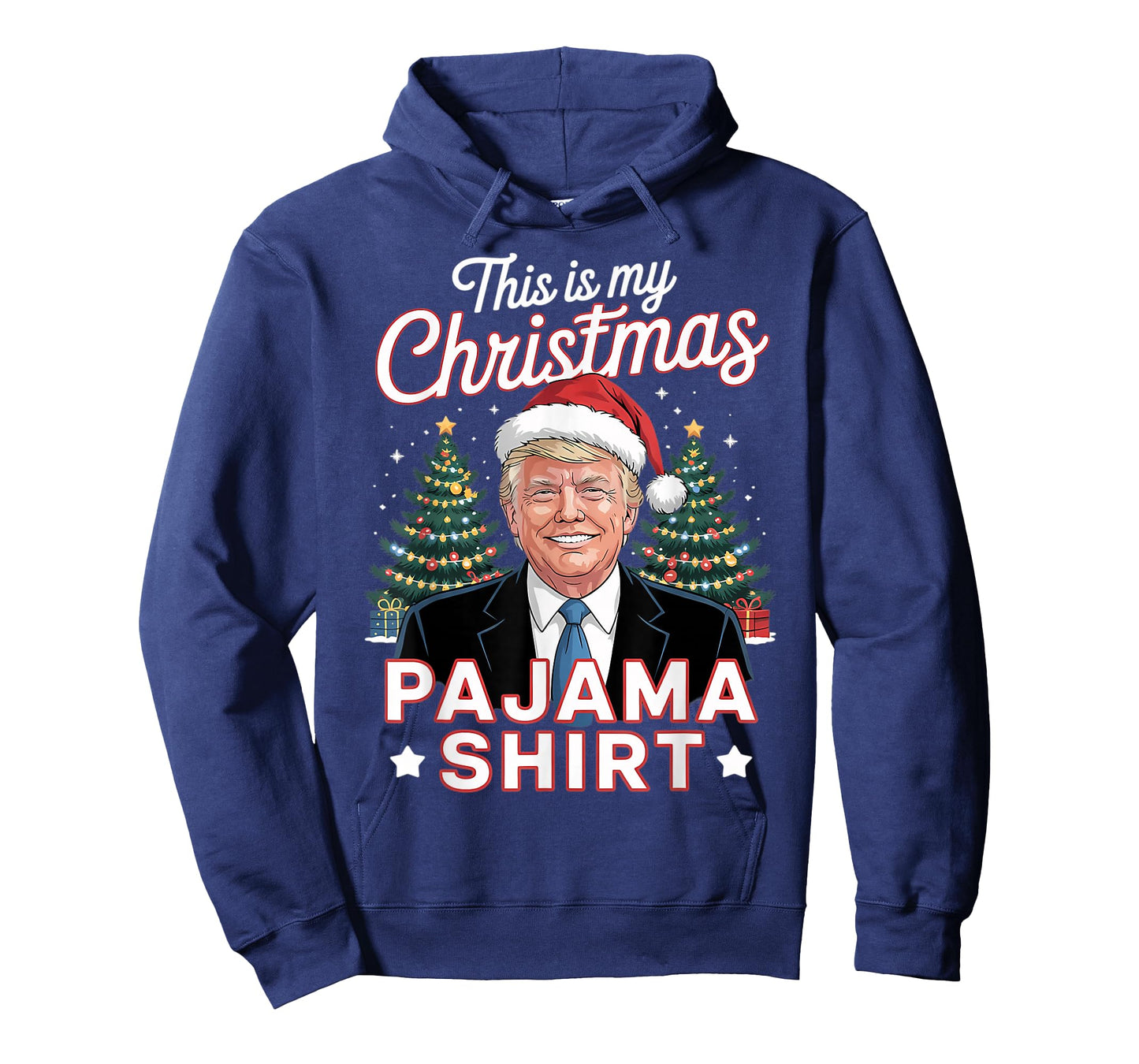 This is My Christmas Pajama Trump Santa Hat Xmas T-Shirt