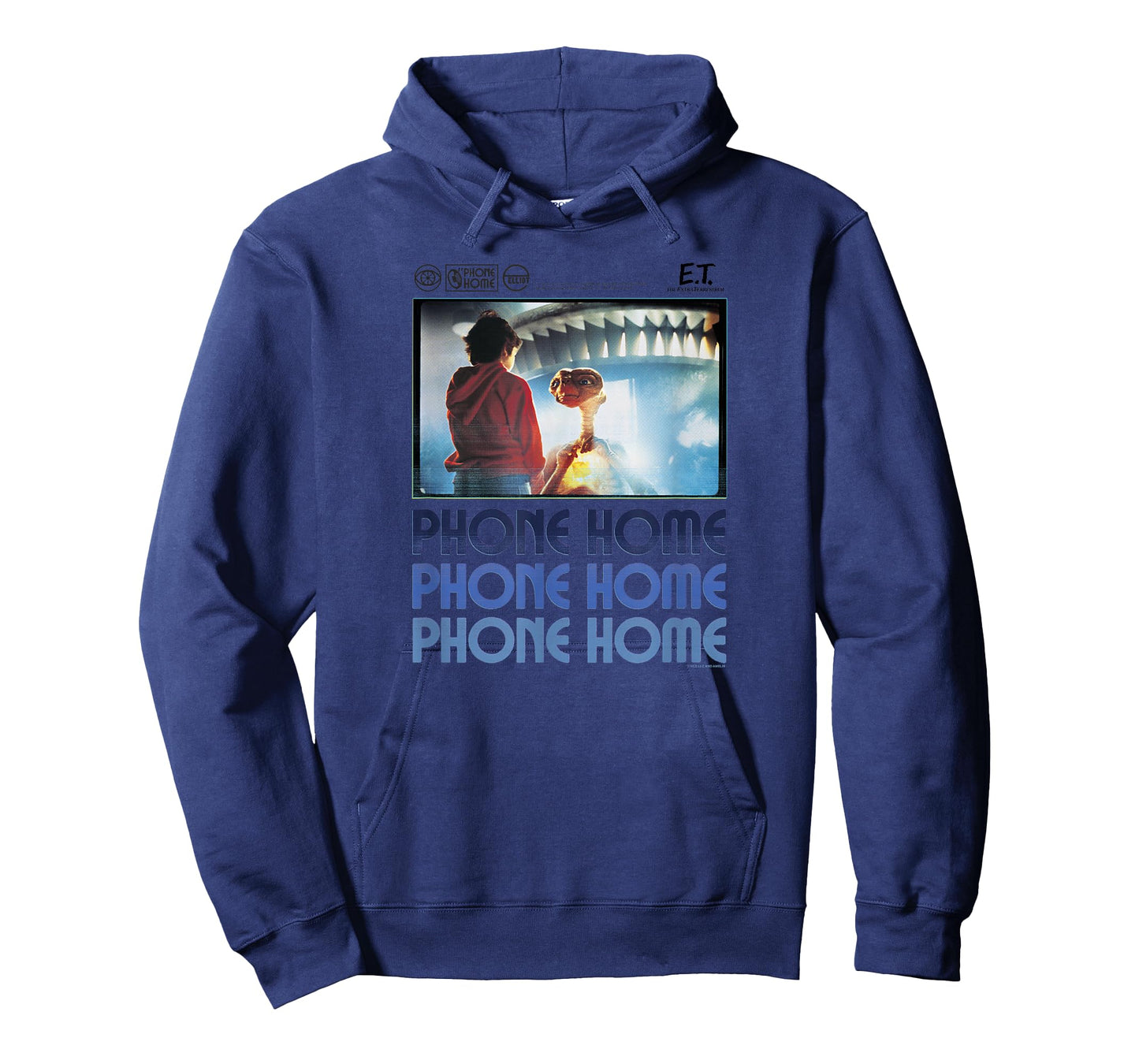 E.T. And Elliott Phone Home Spaceship Poster T-Shirt