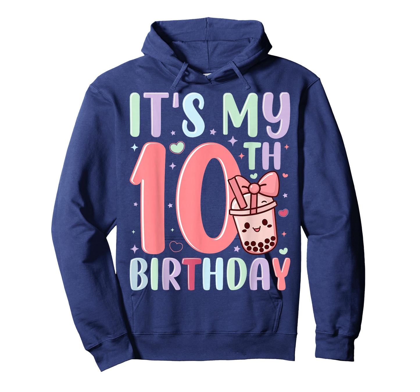 It's My 10th Birthday Bubble Boba Tea Party 10 Year Old Girl T-Shirt