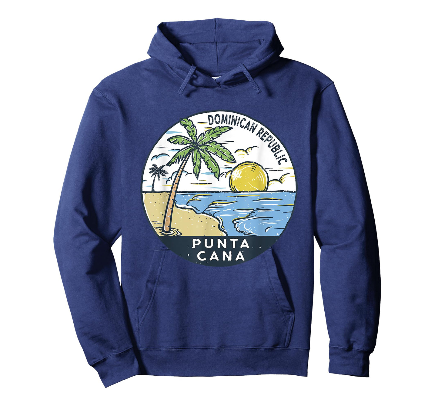 Punta Cana Dominican Republic Illustrated Ocean Vintage T-Shirt