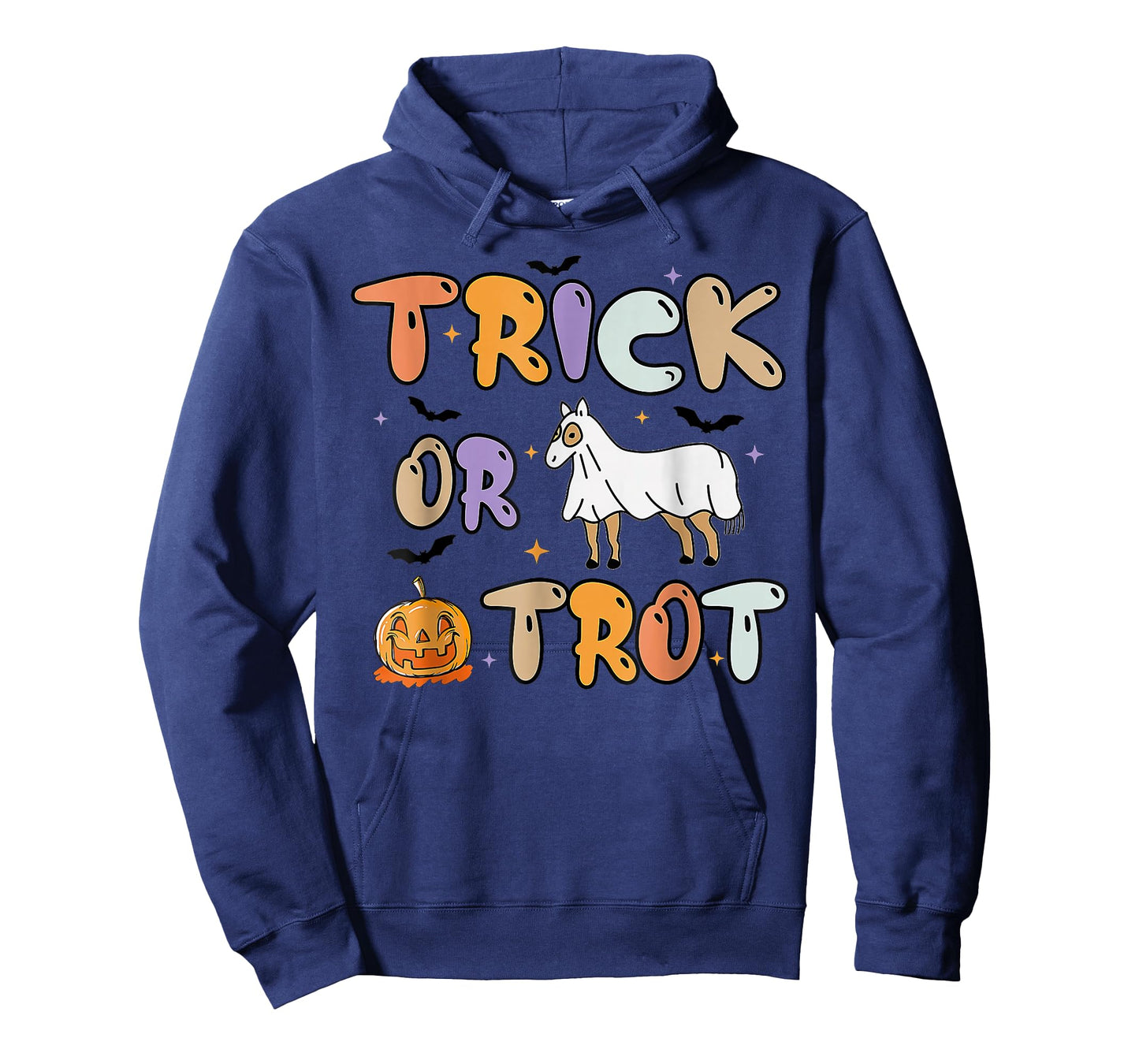 Trick Or Trot Halloween Pumpkin Ghost Horse T-Shirt