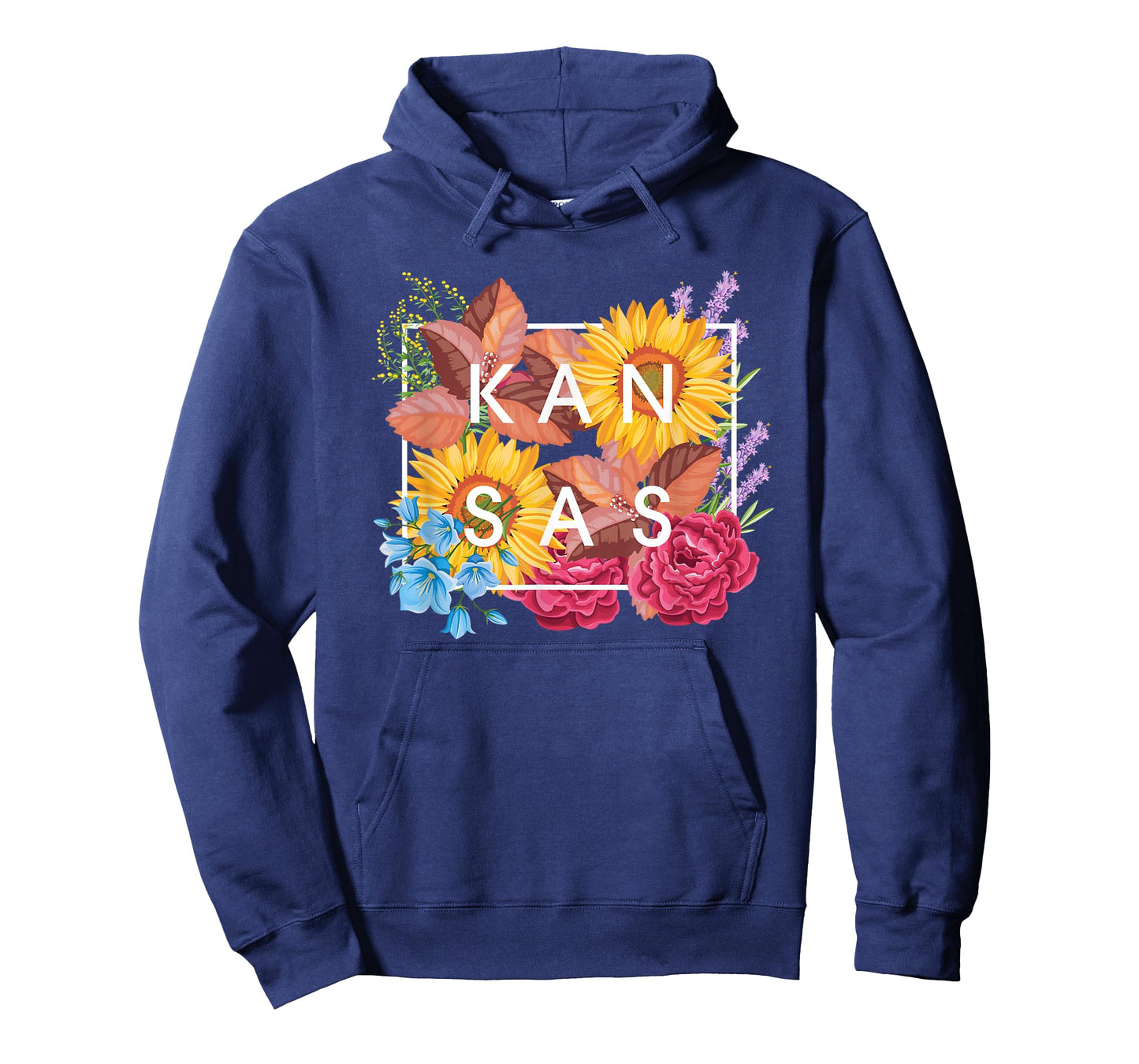 Flowers of Kansas Word Art - Kansan State Souvenir T-Shirt