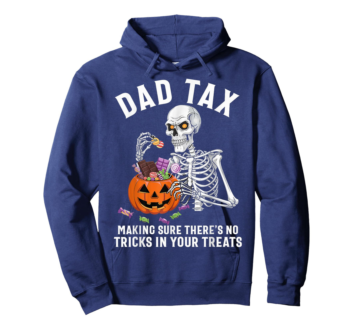 Funny Dad Tax Halloween Candy Pumpkin Skeleton Dad Jokes T-Shirt