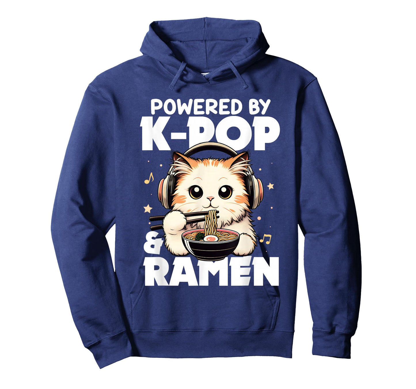 Kawaii Powered by K-Pop and Ramen Cute Kpop Cat Music T-Shirt