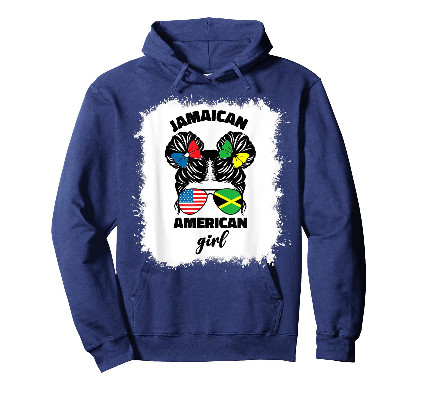Half American And Jamaican America Jamaica Flag Kids Girl T-Shirt
