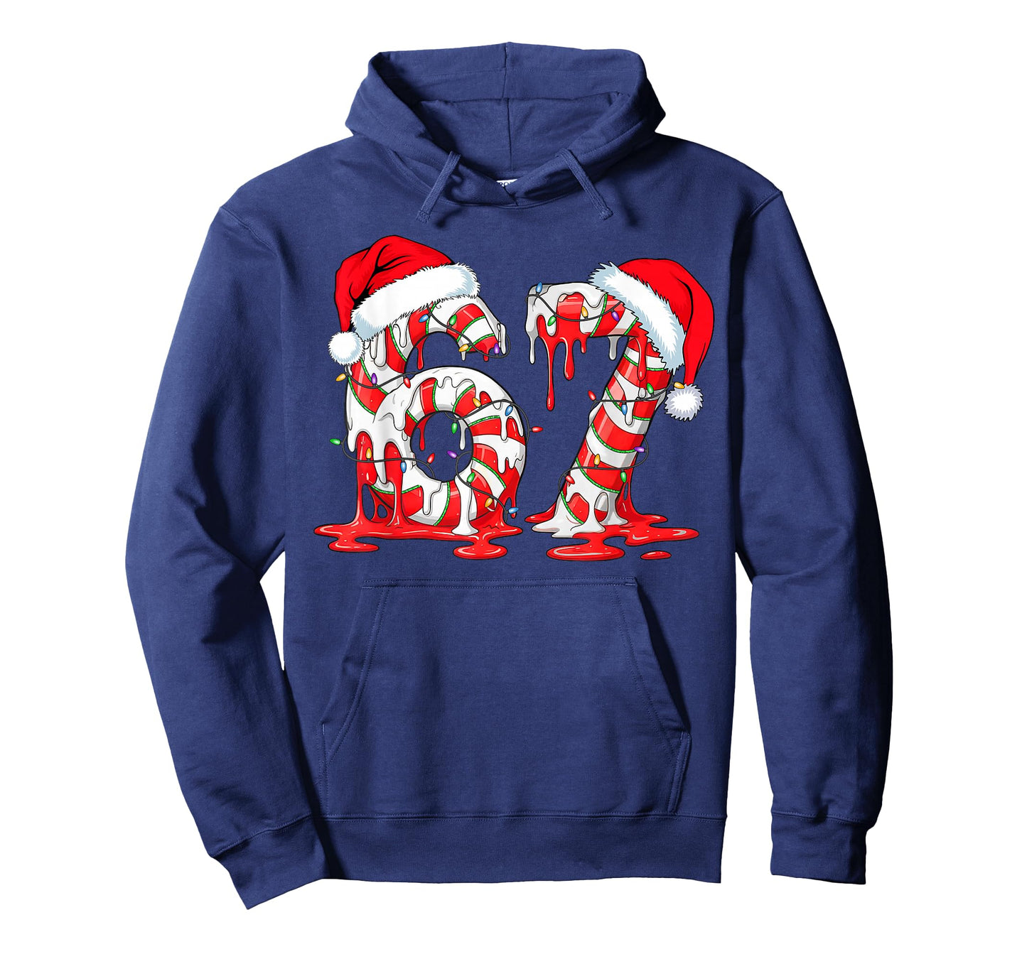 67 Meme Six Seven Candy Canes Drip Christmas Pajamas Holiday T-Shirt