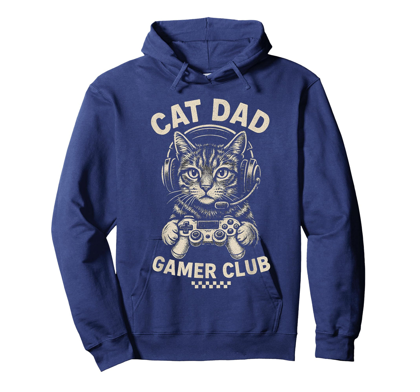 Vintage Cat Dad Gamer Club Video Games Gaming Cat Player Men T-Shirt