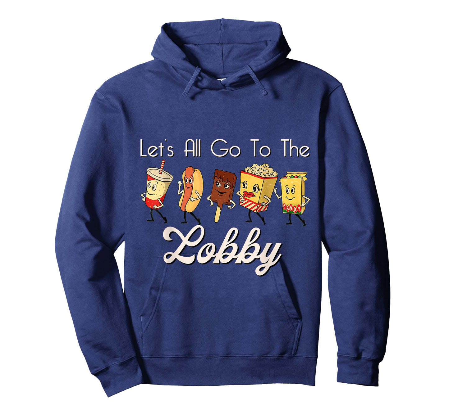 LET'S ALL GO TO THE LOBBY Soda Pop Cute Retro Movie Theatre T-Shirt