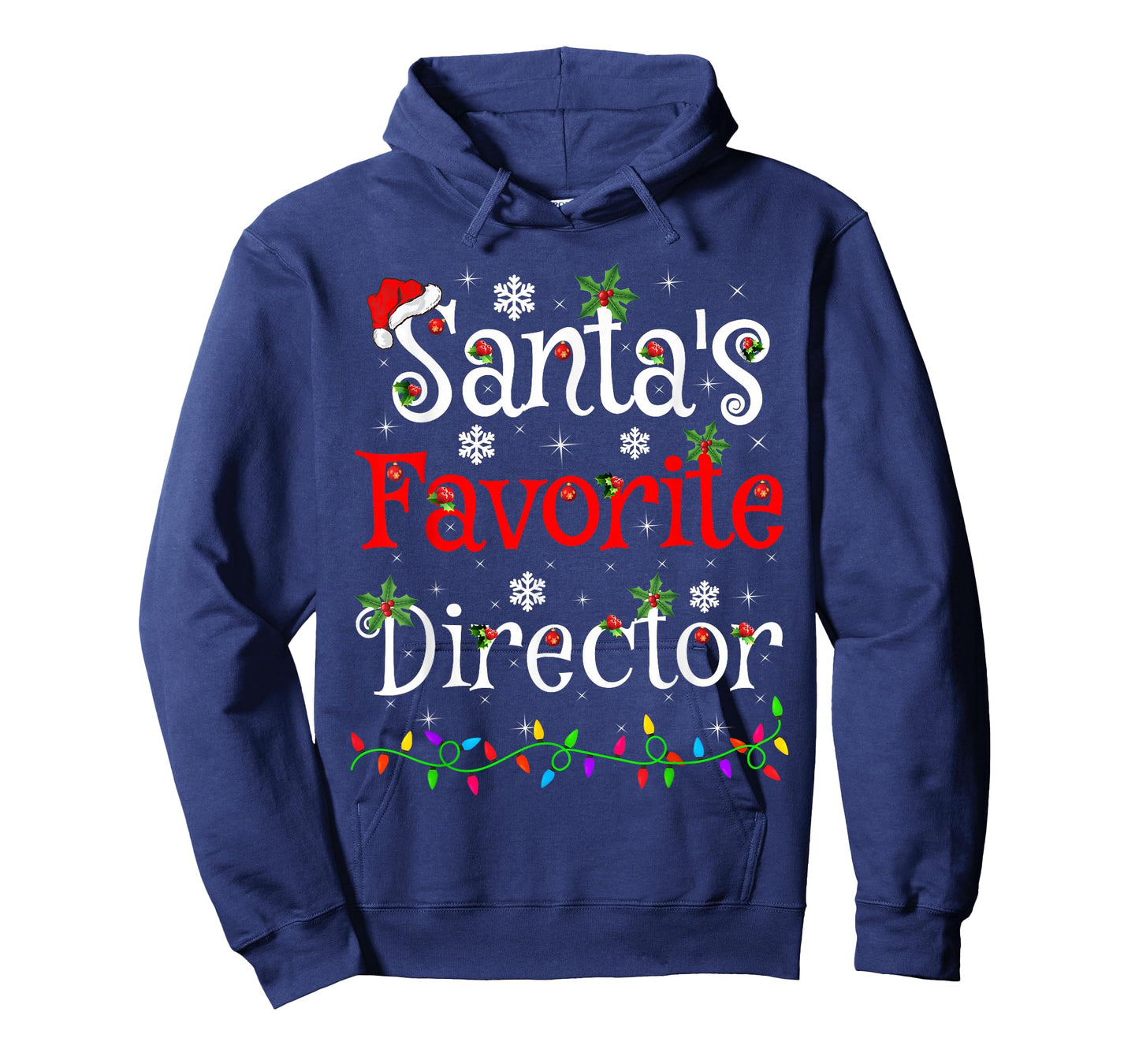 Santa Favorite Director Christmas Family Lights Funny Xmas T-Shirt