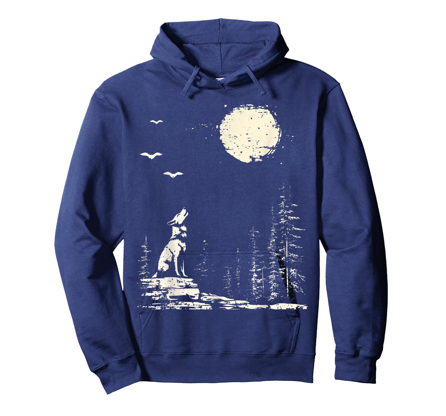 Wolf Graphic Tee Forest Nature Wolf And Moon Wildlife T-Shirt